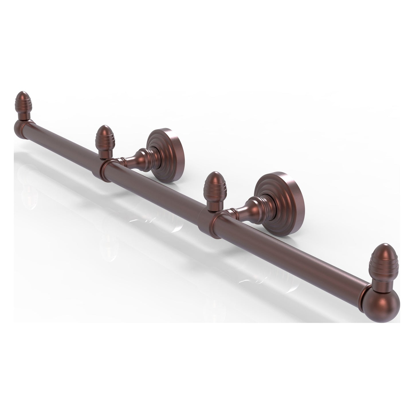 Allied Brass Waverly Place 22.5" x 3.5" Antique Copper Solid Brass 3-Arm Guest Towel Holder