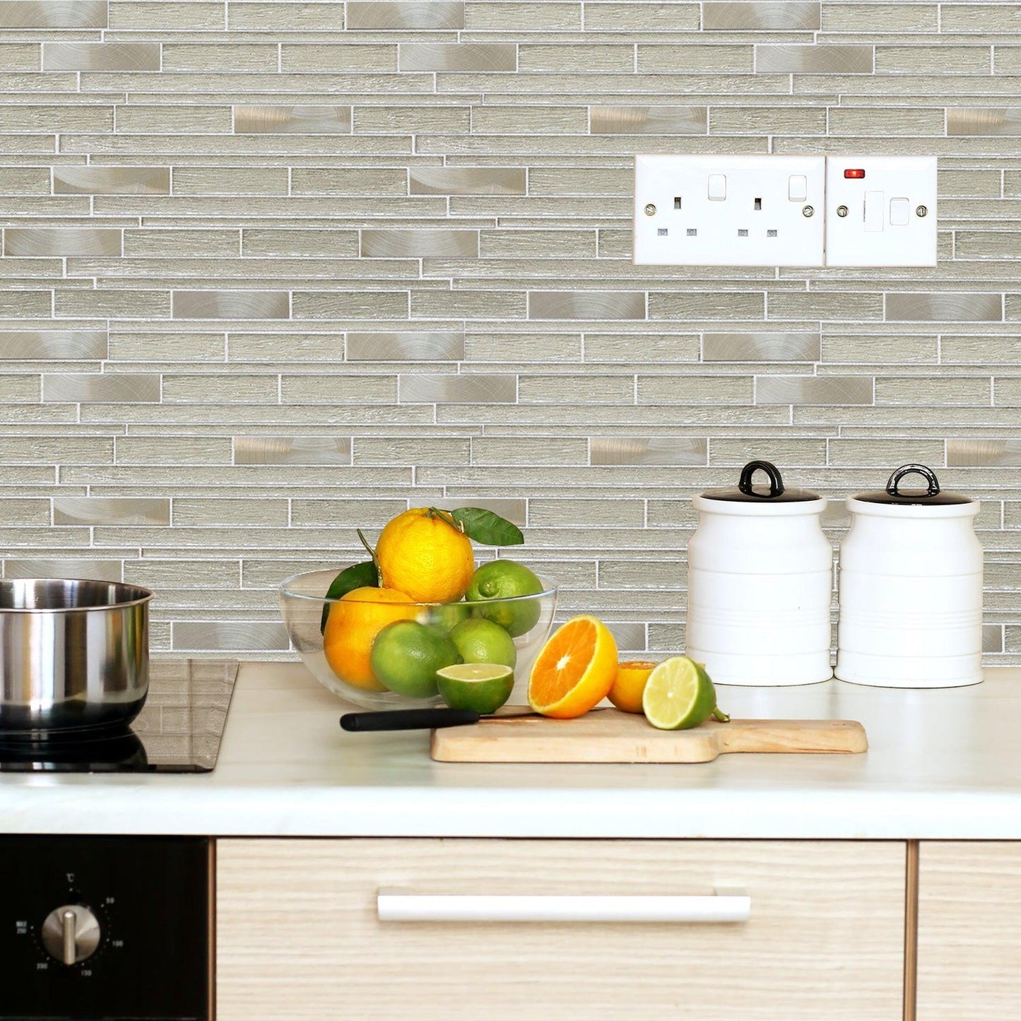 Altair Ardcarn 15 pcs. Linear Champagne Glass Mosaic Wall Tile