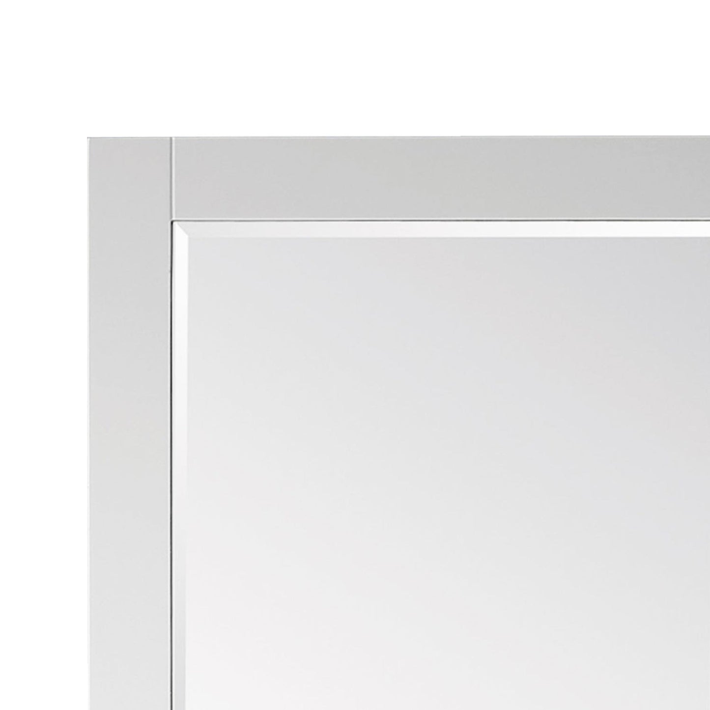 Altair Ivy 24" x 36" Rectangle White Wood Framed Wall-Mounted Mirror