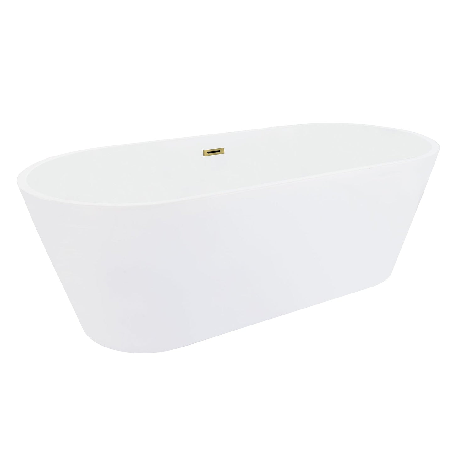 Altair Kaprun 67" x 32" White Acrylic Freestanding Bathtub With Drain and Overflow