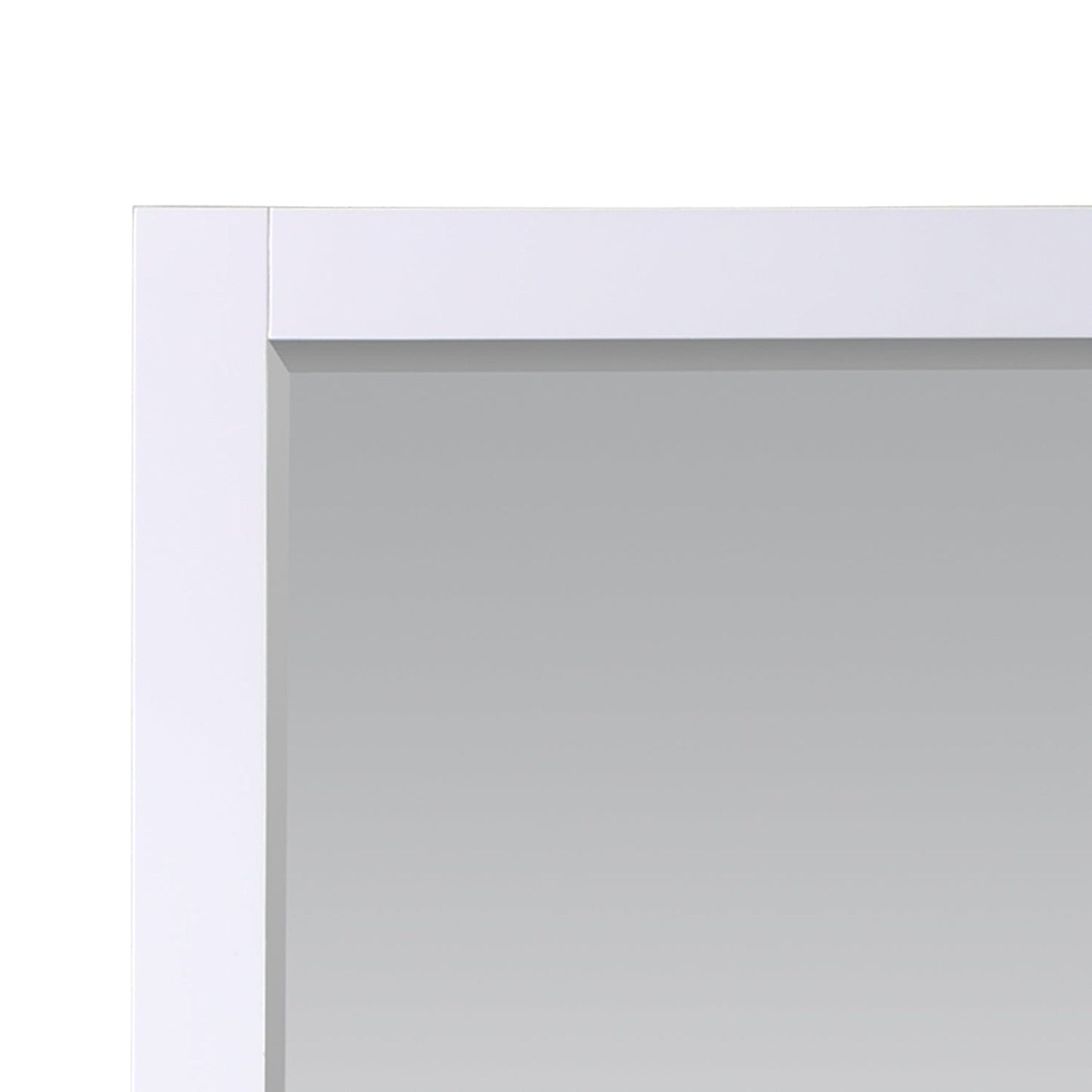 Altair Maribella 27.2" x 36" Rectangle White Wood Framed Wall-Mounted Mirror
