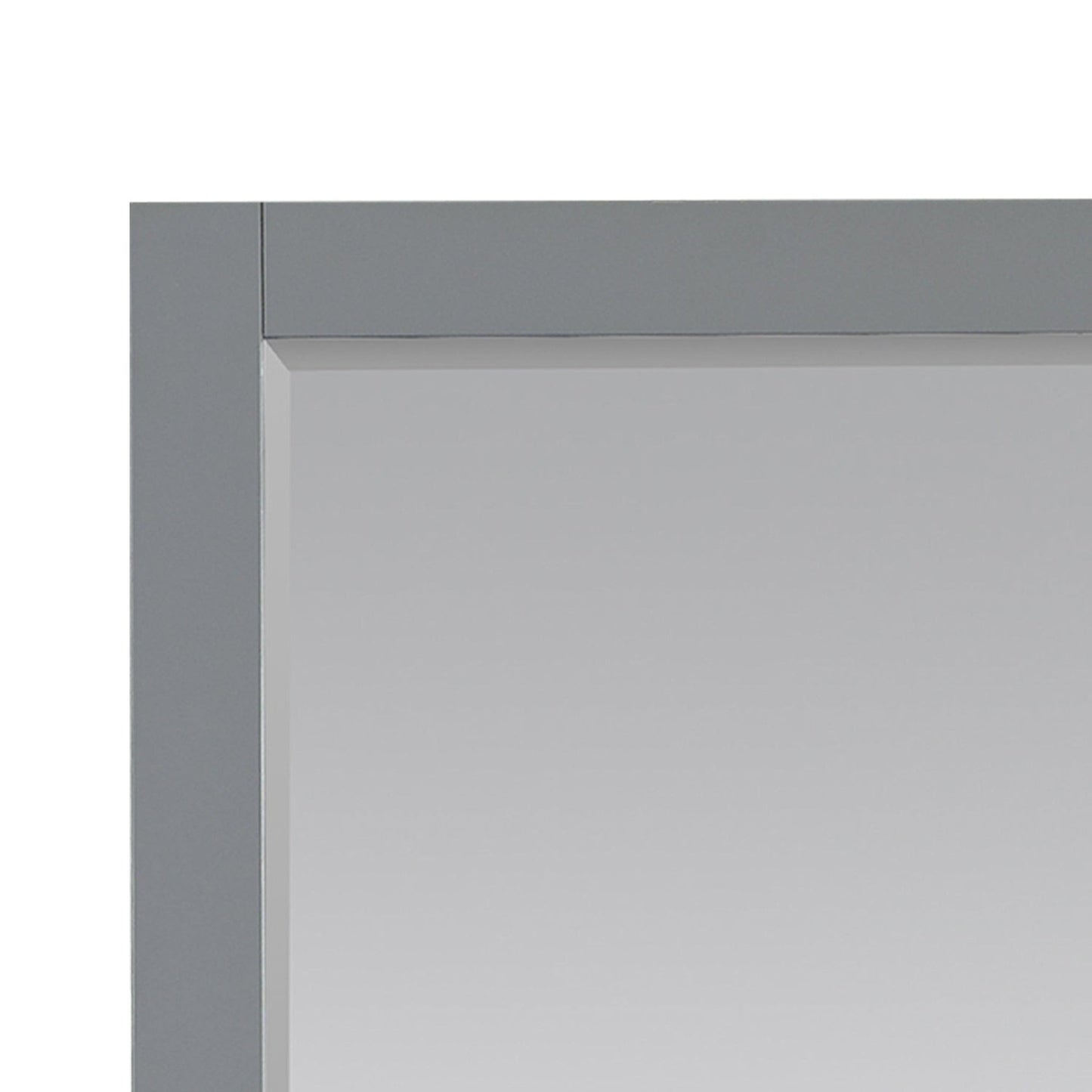 Altair Maribella 33.5" x 36" Rectangle Gray Wood Framed Wall-Mounted Mirror