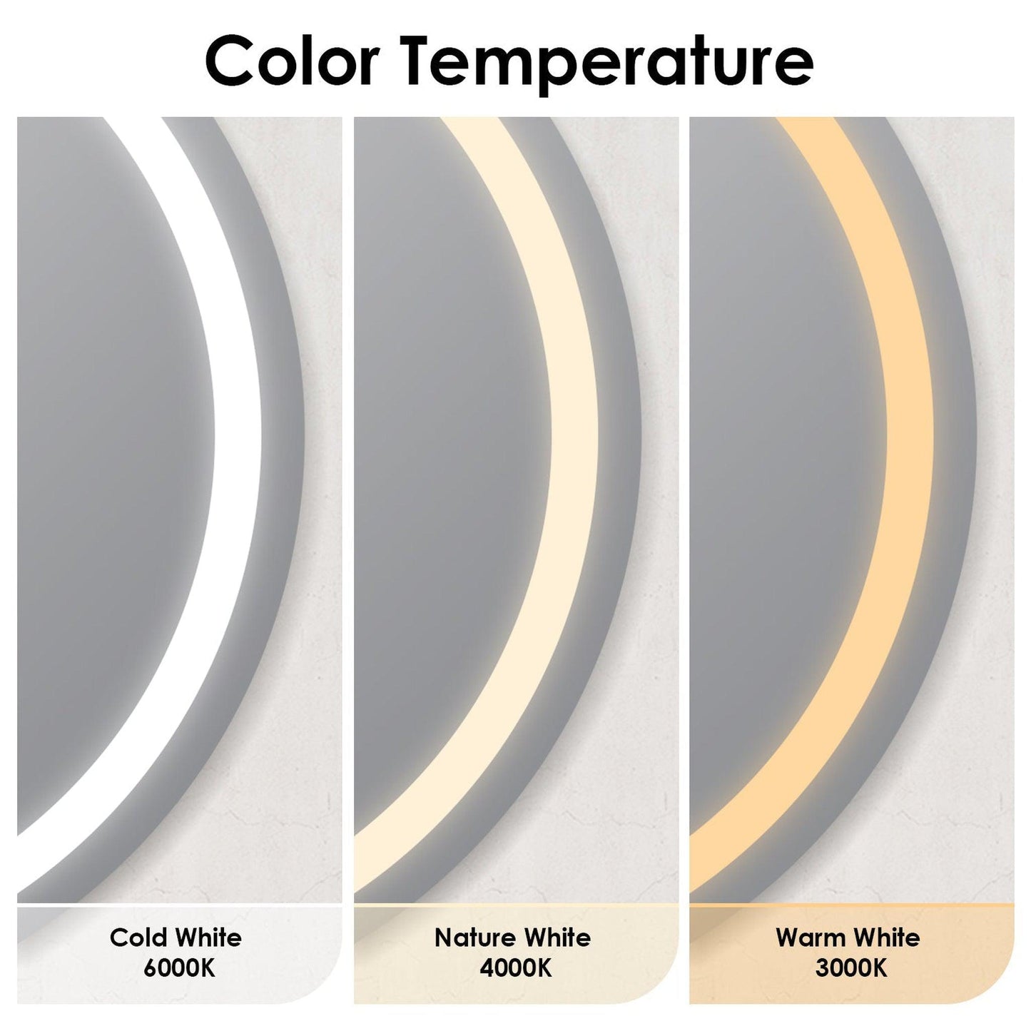 Altair Padova 24" Round Wall-Mounted LED Mirror