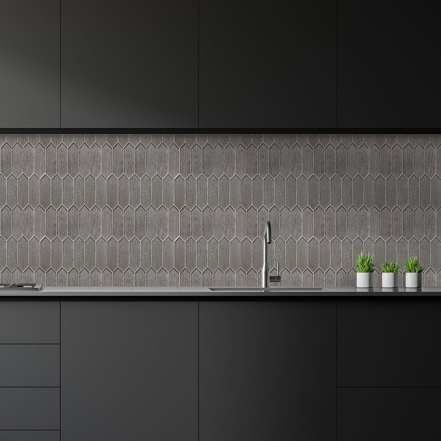 Altair Windey 11 pcs. Hexagon Brown Glass Mosaic Wall Tile