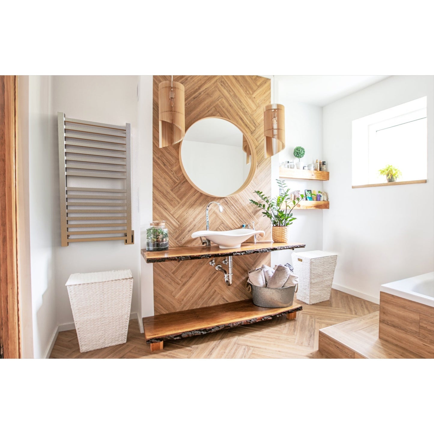 Amba Quadro Q2142 16-Bar Brushed Stainless Steel Hardwired Towel Warmer