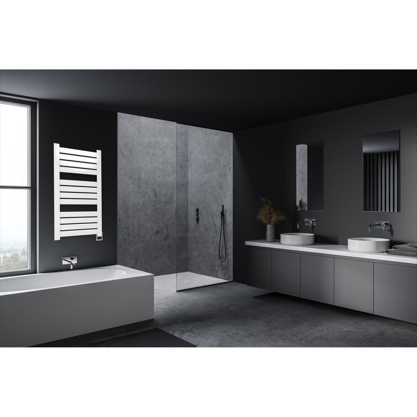 Amba Vega V2356 12-Panel White Hardwired Towel Warmer