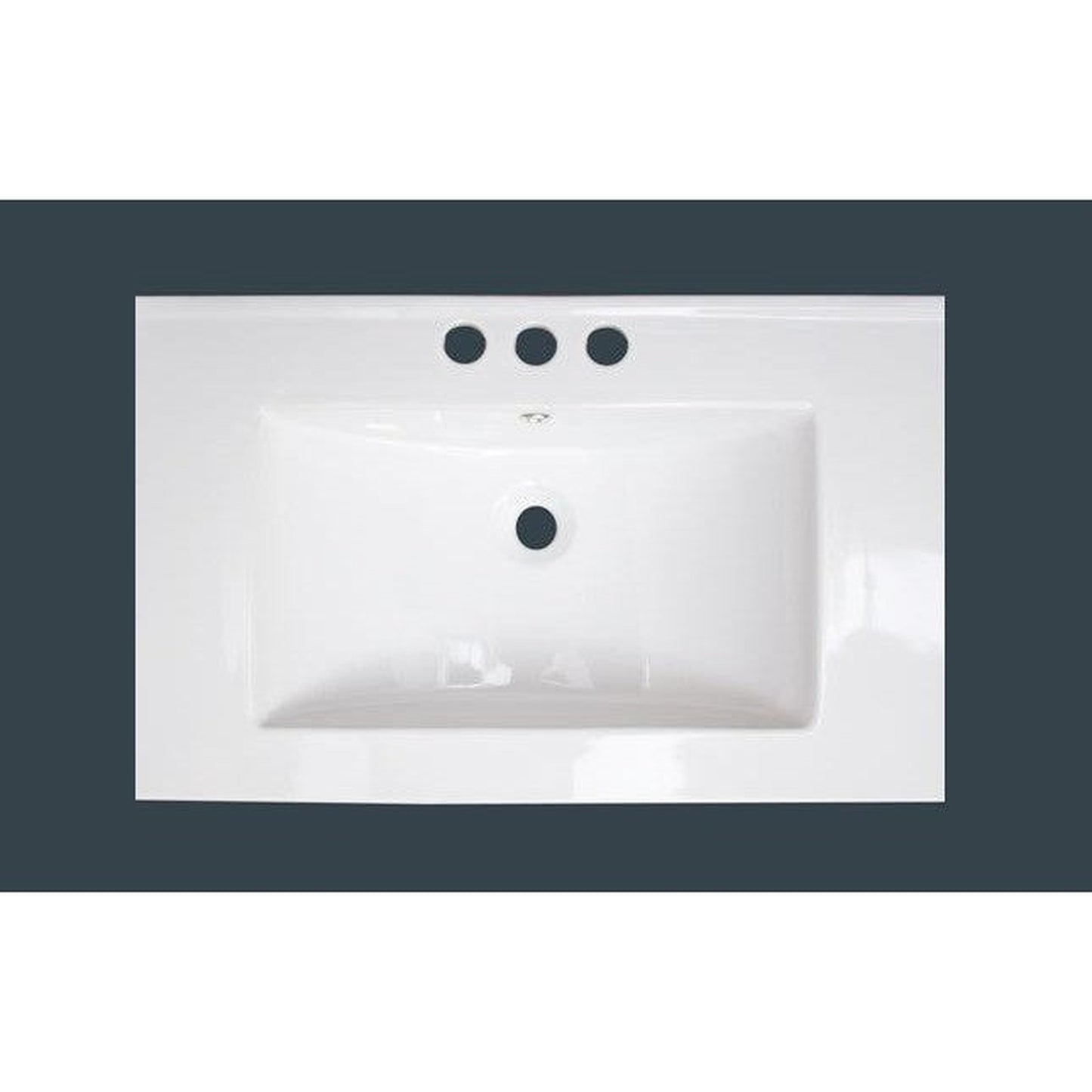 American Imaginations AI-1200 30" White Rectangular Drop In Transitional Ceramic Top