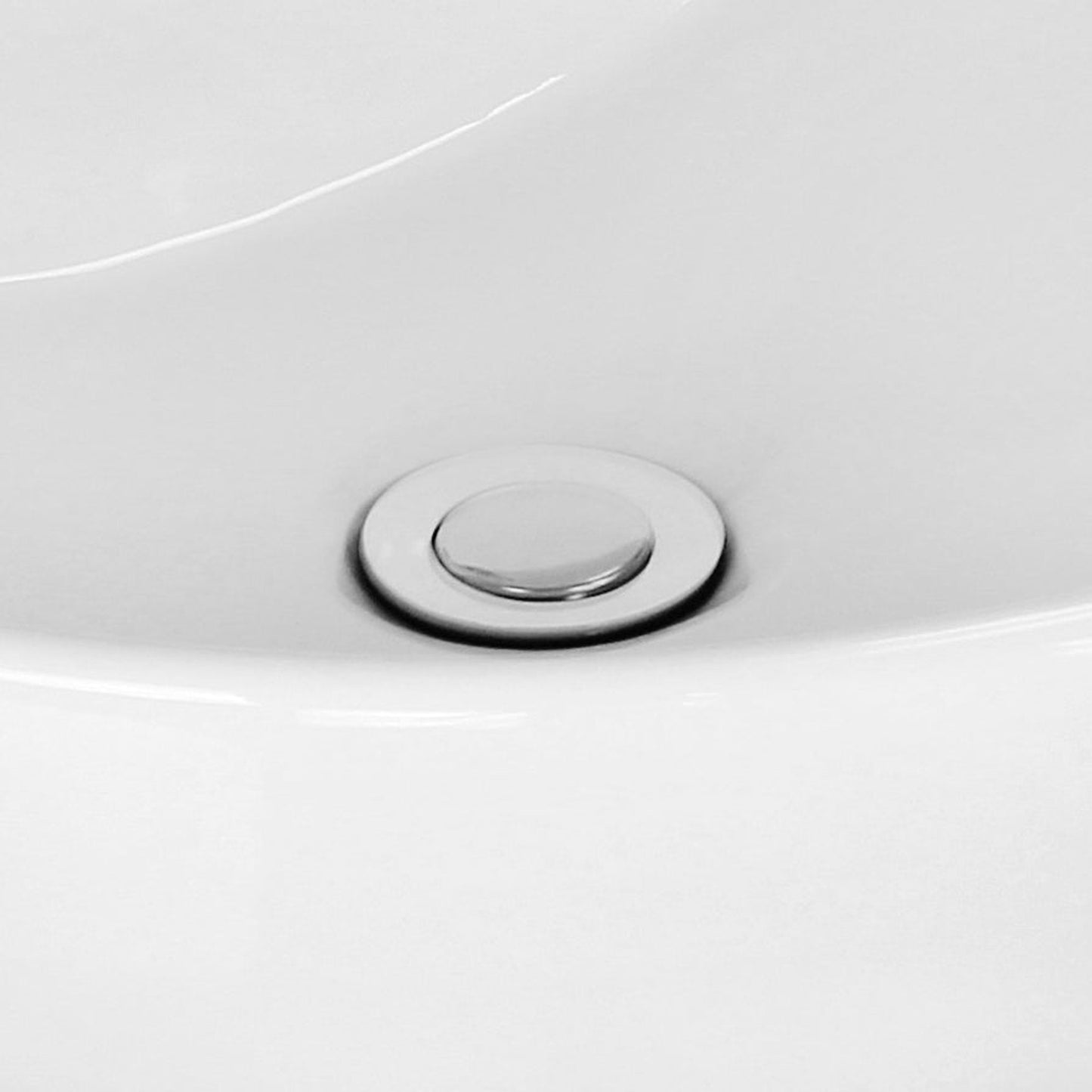 American Imaginations AI-12945 17" White Round Ceramic Undermount Bathroom Sink Set