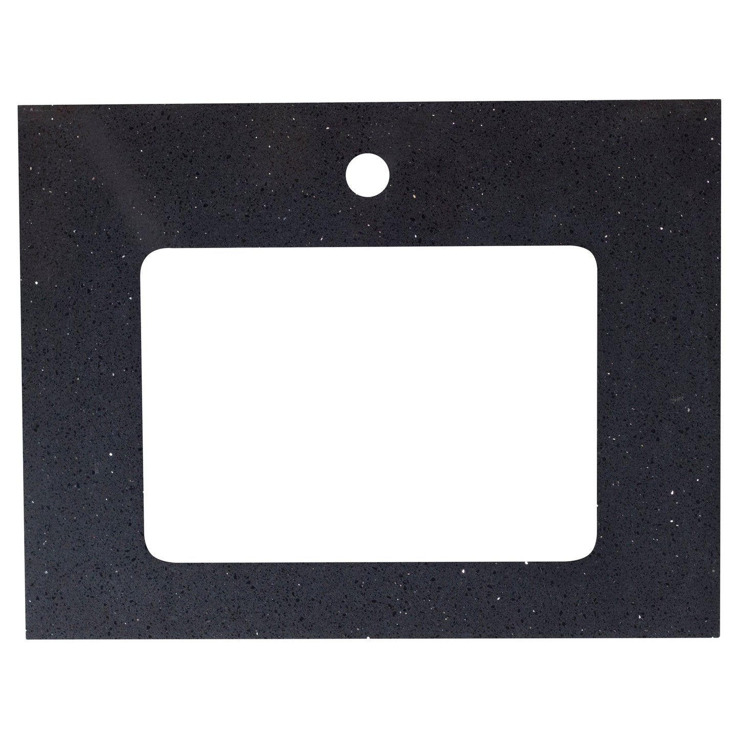 American Imaginations AI-17433 24" Black Galaxy Rectangular Countertop Modern Stone Top