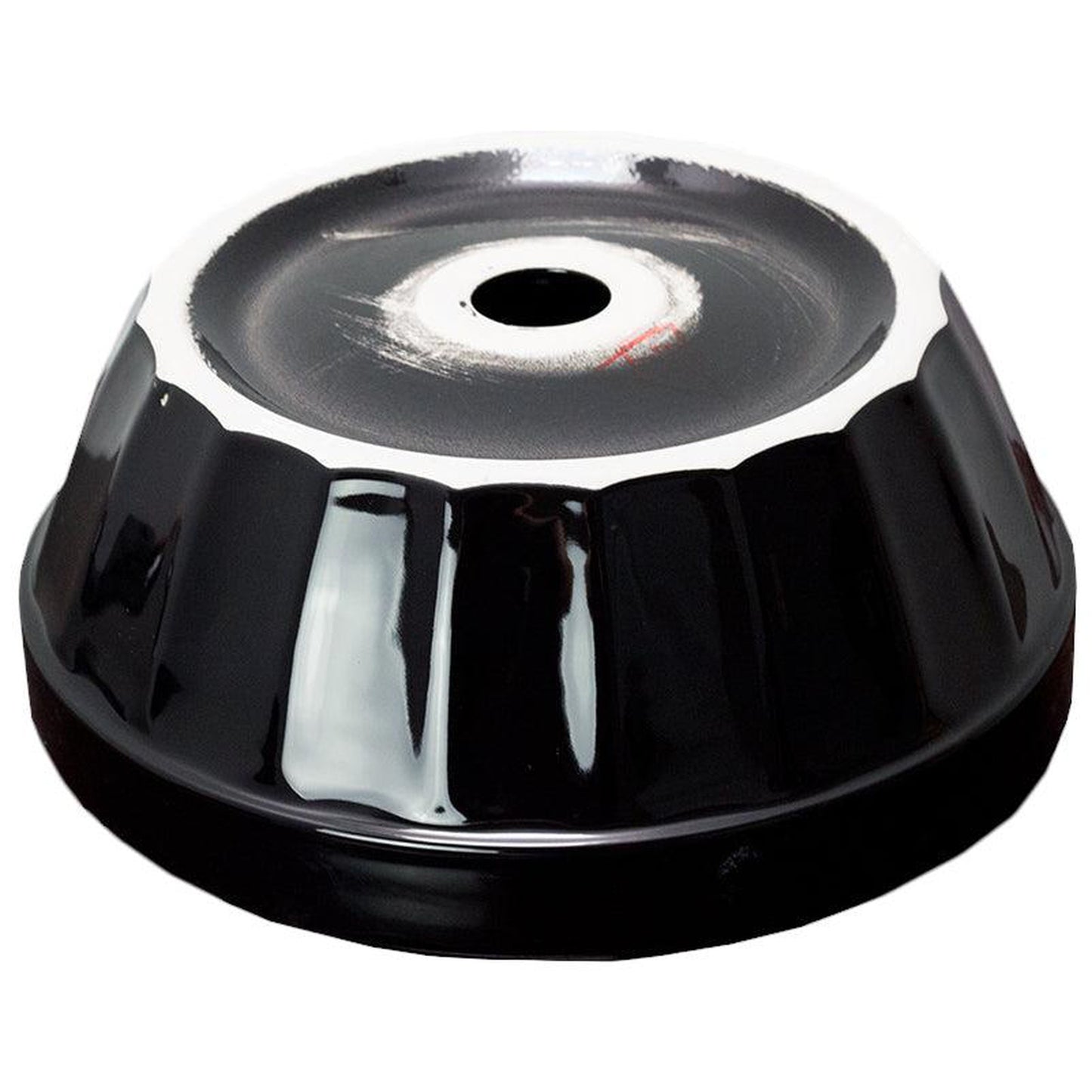 American Imaginations AI-27872 14" Round Enamel Glaze Black Ceramic Transitional