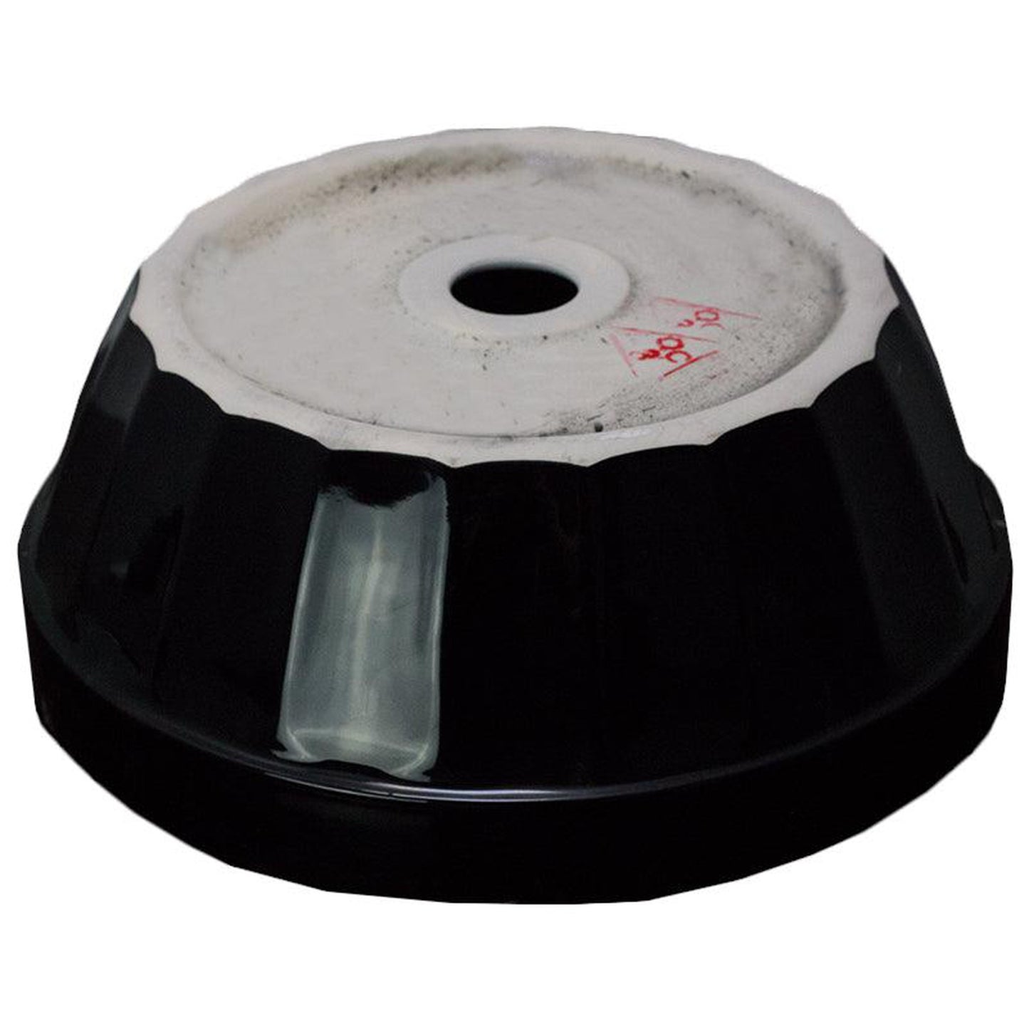 American Imaginations AI-27873 14" Round Enamel Glaze Black-White Ceramic Transitional