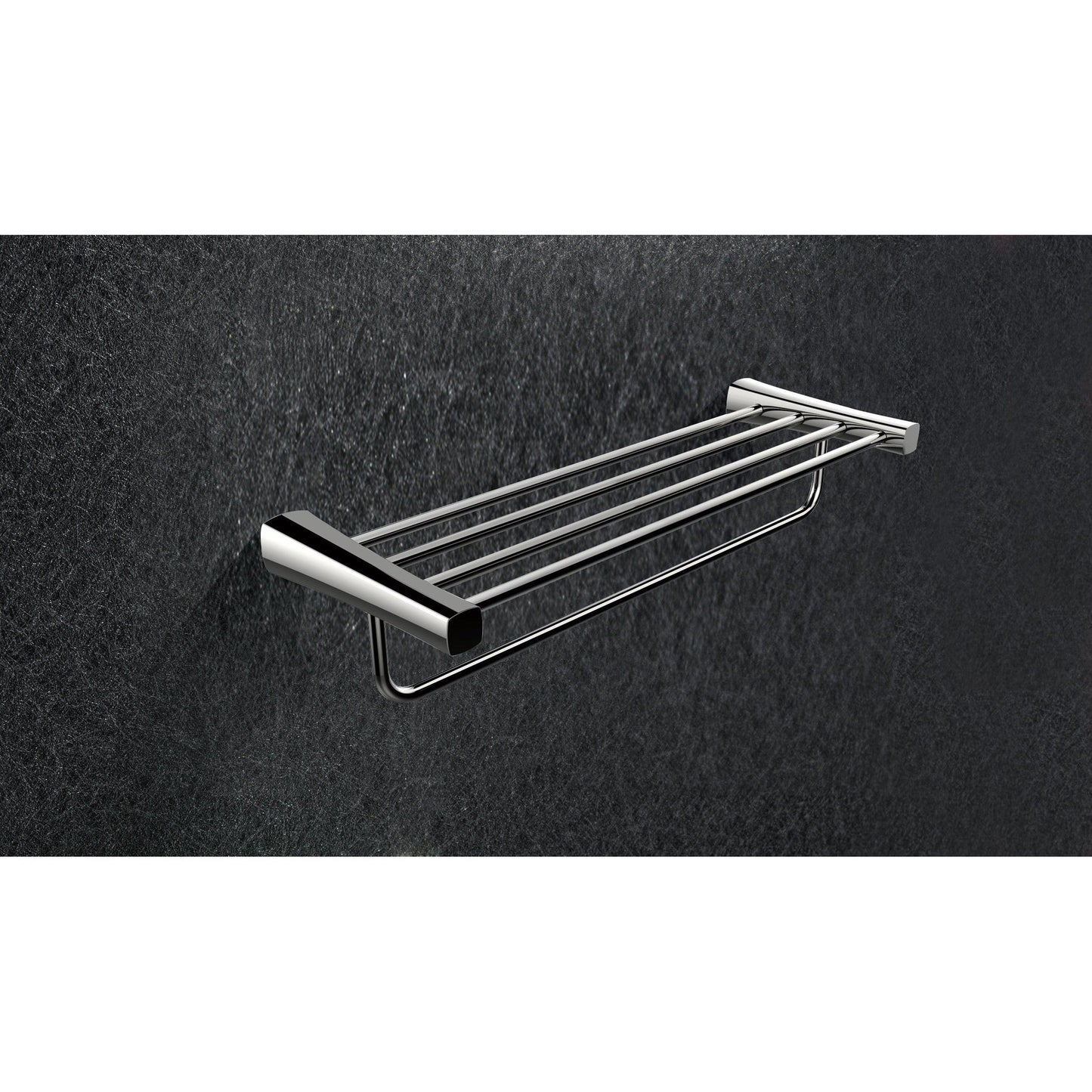 American Imaginations AI-3056 24" Chrome Rectangular Wall Mount Modern Towel Bar