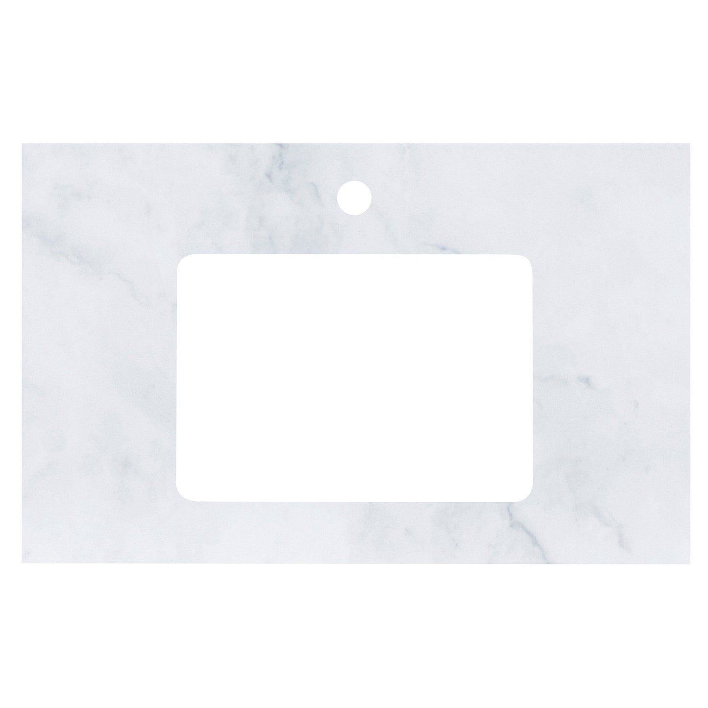 American Imaginations AI-577 31" Bianca Carara Rectangular Countertop Transitional Stone Top