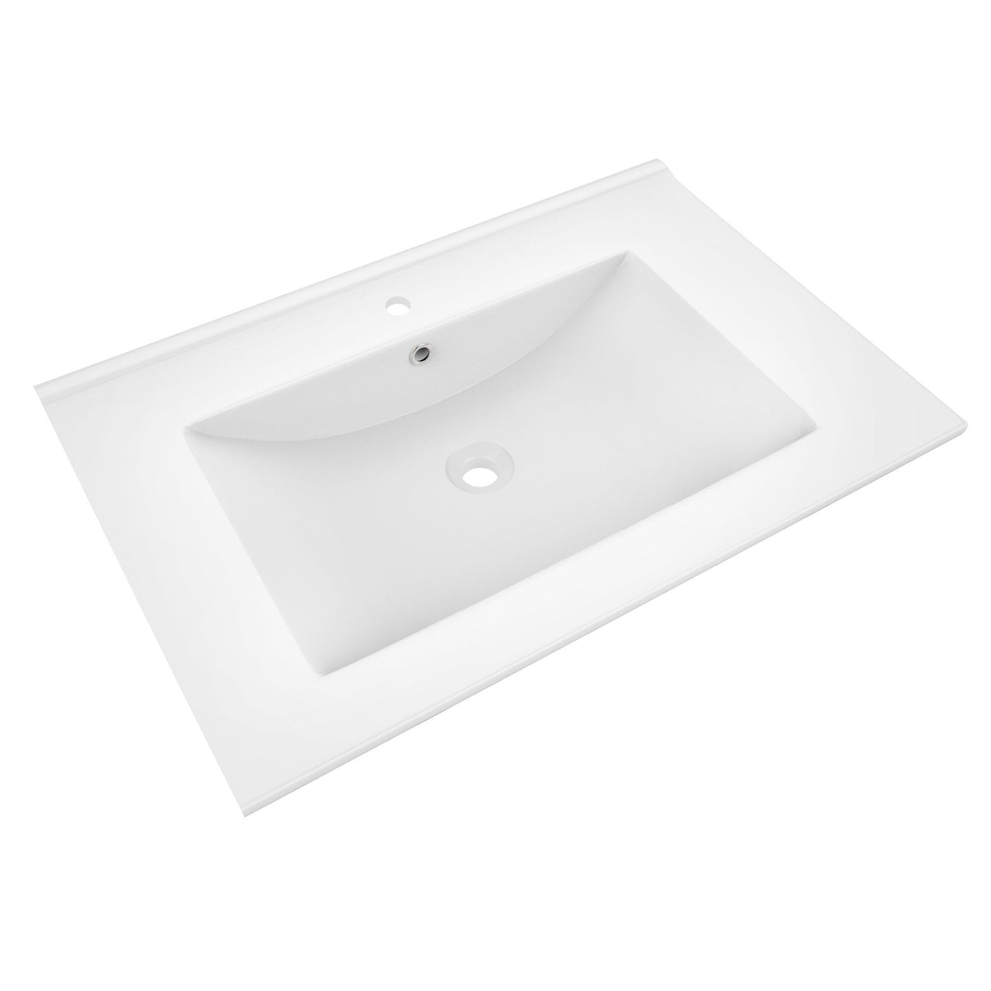 American Imaginations AI-8461 38" Dawn Grey Rectangular Wall Mount Modern Vanity Set