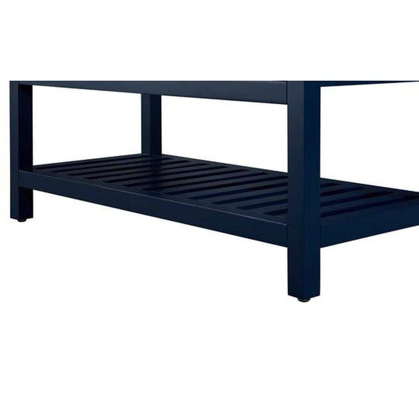 Ancerre Designs Elizabeth 36" 4-Drawers 1-Shelve Heritage Blue Bathroom Vanity With Italian Carrara White Marble Vanity Top, Single Undermount Ceramic Sink and 4" Solid Wood Backsplash