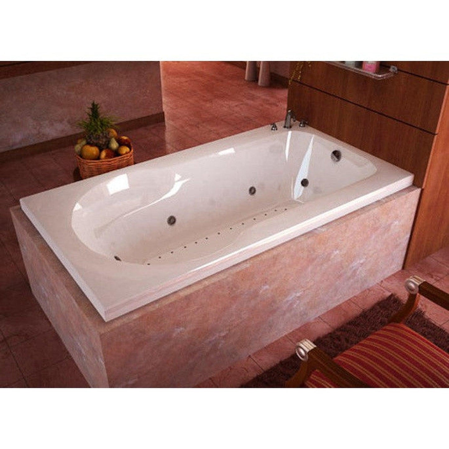 Atlantis Whirlpools Zepher 32" x 60" White Acrylic Drop In Soaker Bathtub