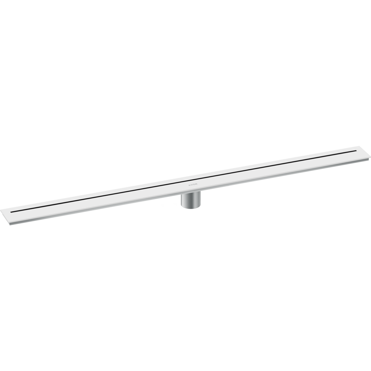 Axor 39" Stainless Steel Floor Installation Matte White Drain