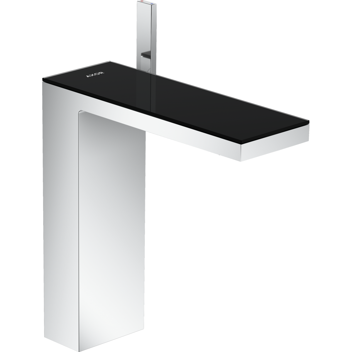 Axor MyEdition 1.2 GPM 230 Single Hole Lever Handle Chrome/ Black Glass Faucet