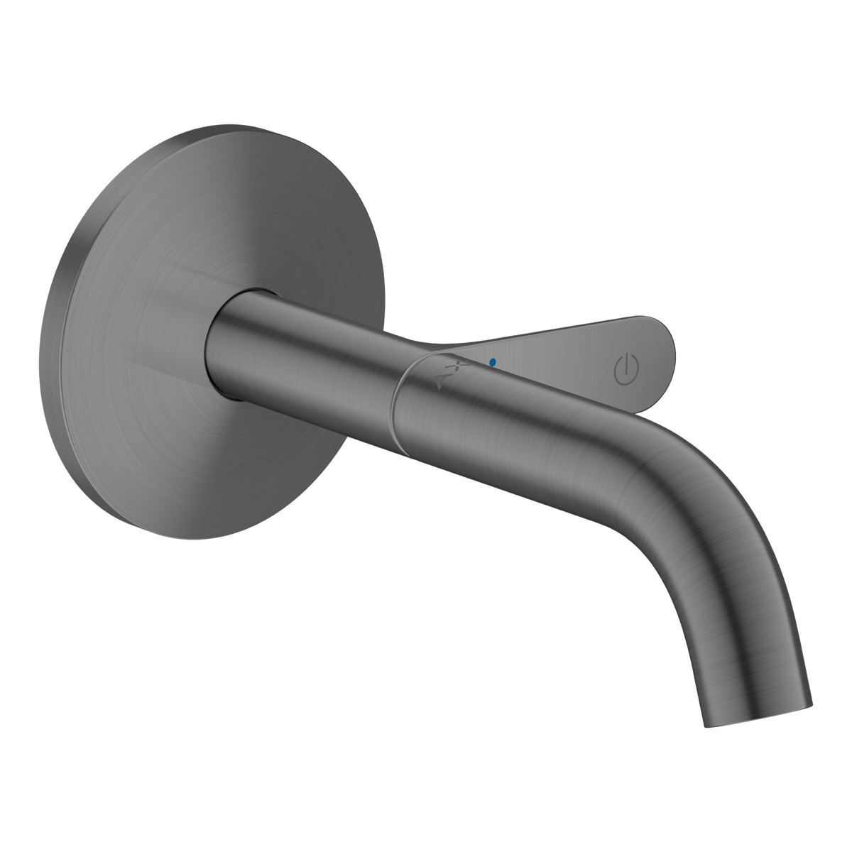 Axor One 1.2 GPM 160 Single-Handle Select Push-Button On/Off Control Brushed Black Chrome Wall Mounted Faucet