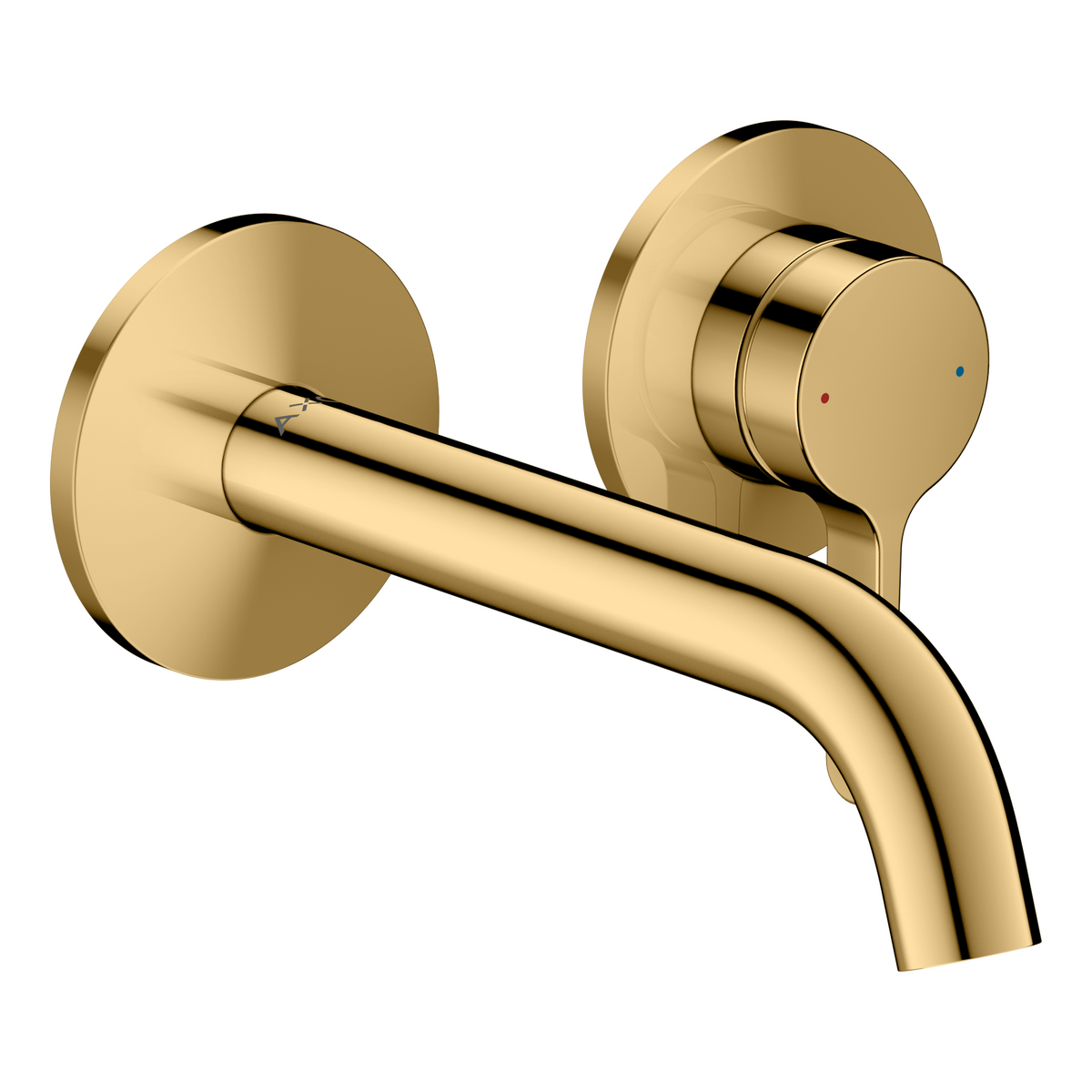 Axor One 1.2 GPM 160 Single Lever Handle Polished Gold Optic Wall Mounted Faucet