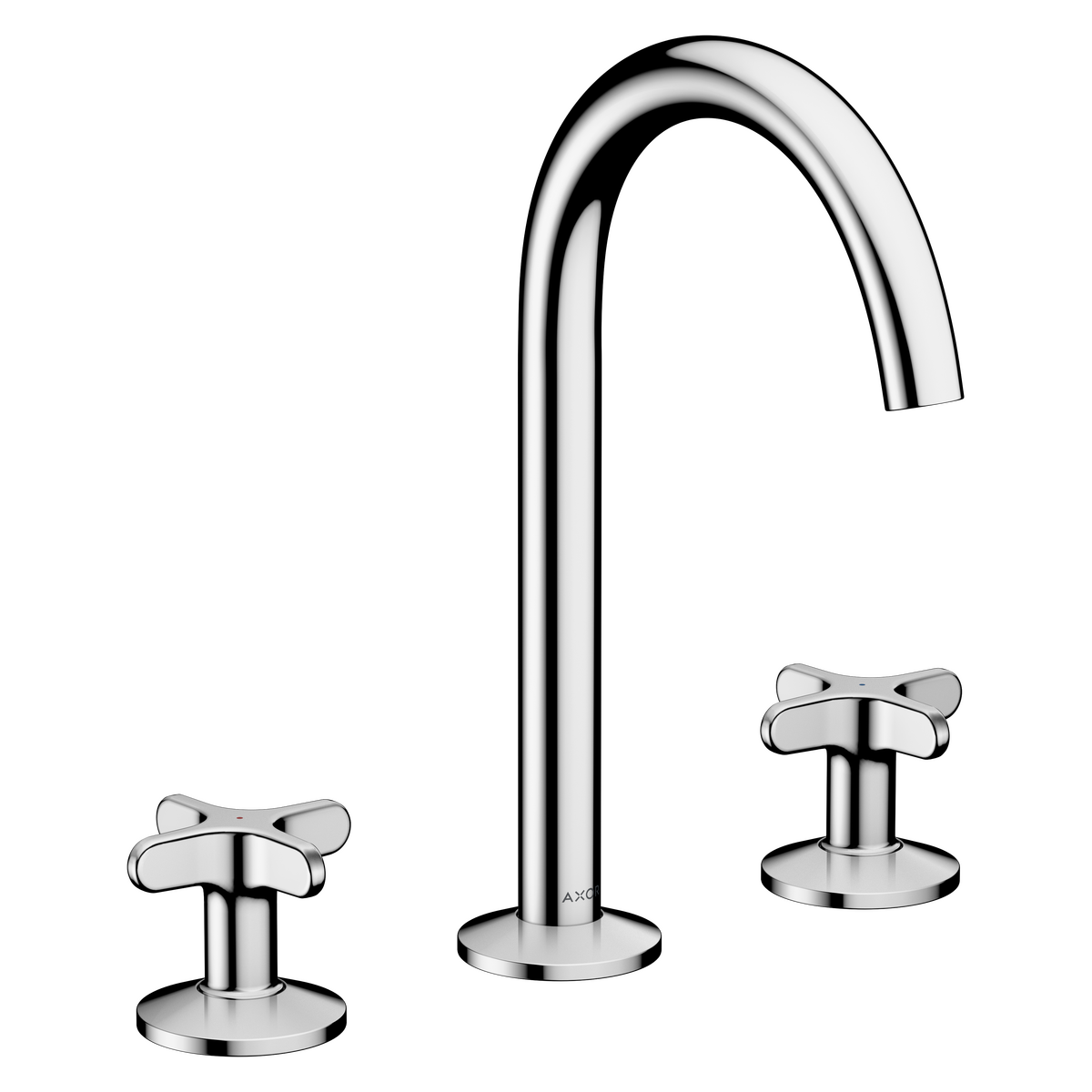 Axor One 1.2 GPM 170 Cross Handles 120-Degree Swivel Range Chrome Widespread Faucet