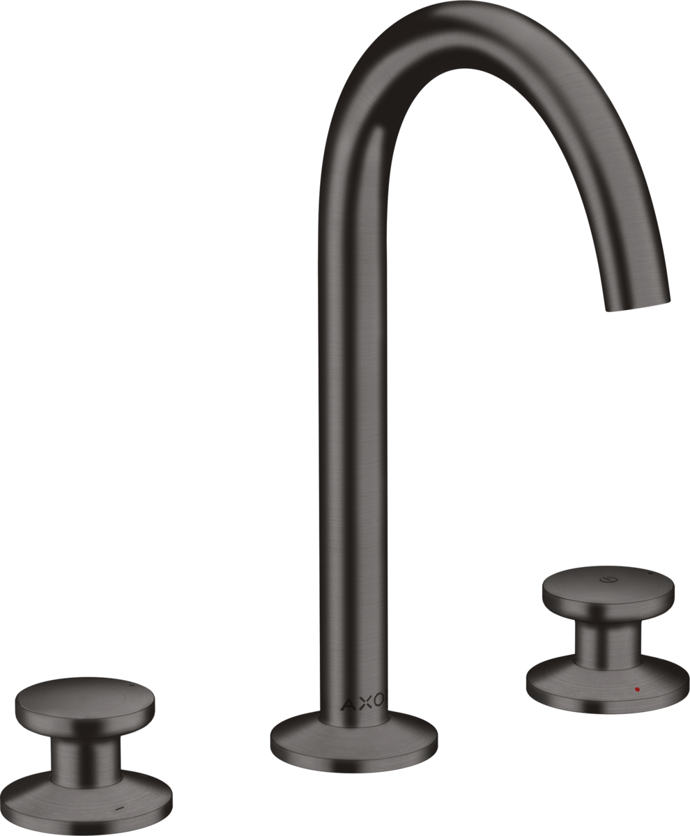 Axor One 1.2 GPM 170 Two Handle Brushed Black Chrome Widespread Faucet Select Without Pop-Up Drain