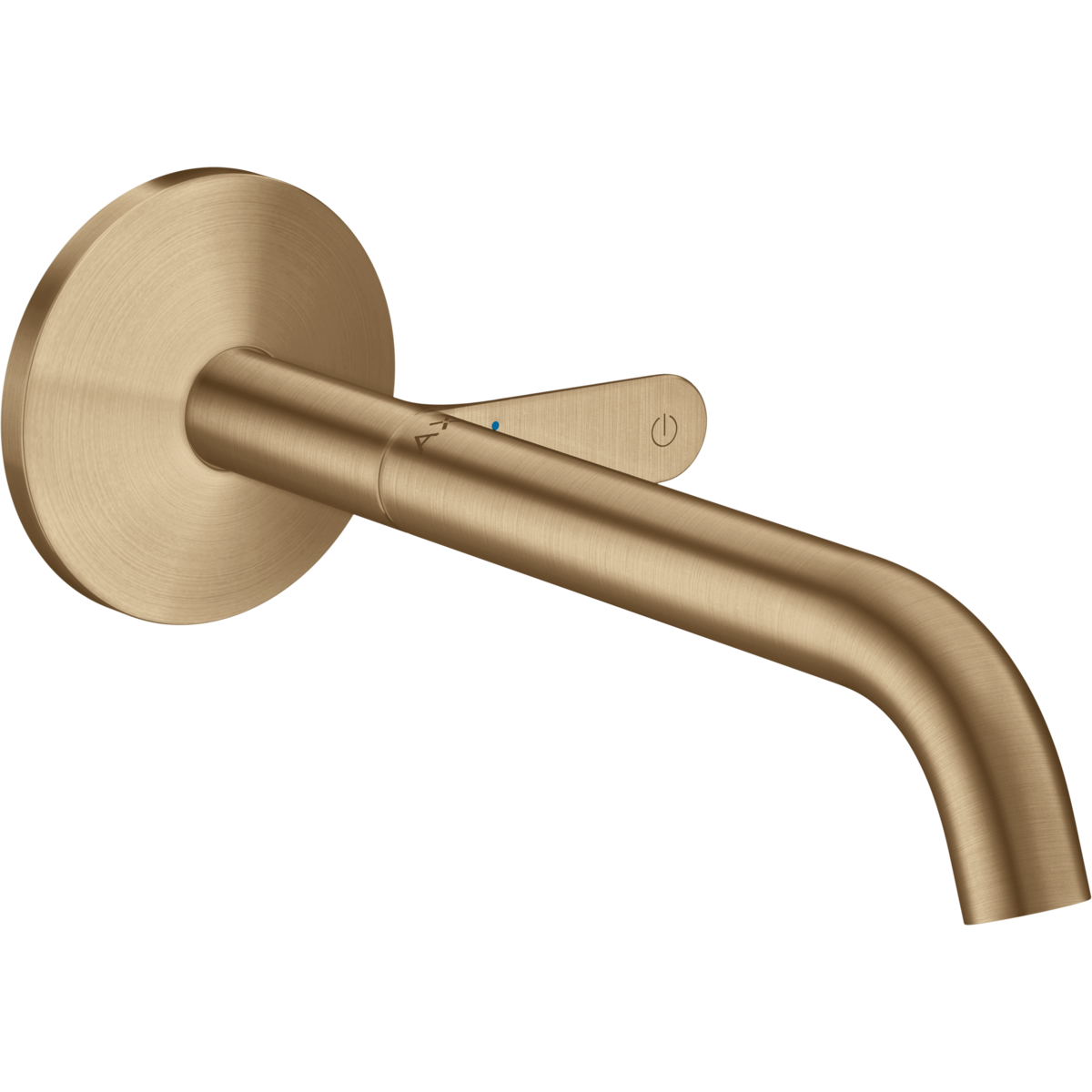 Axor One 1.2 GPM Single-Handle Select Push-Button On/Off Control Brushed Bronze Wall Mounted Faucet