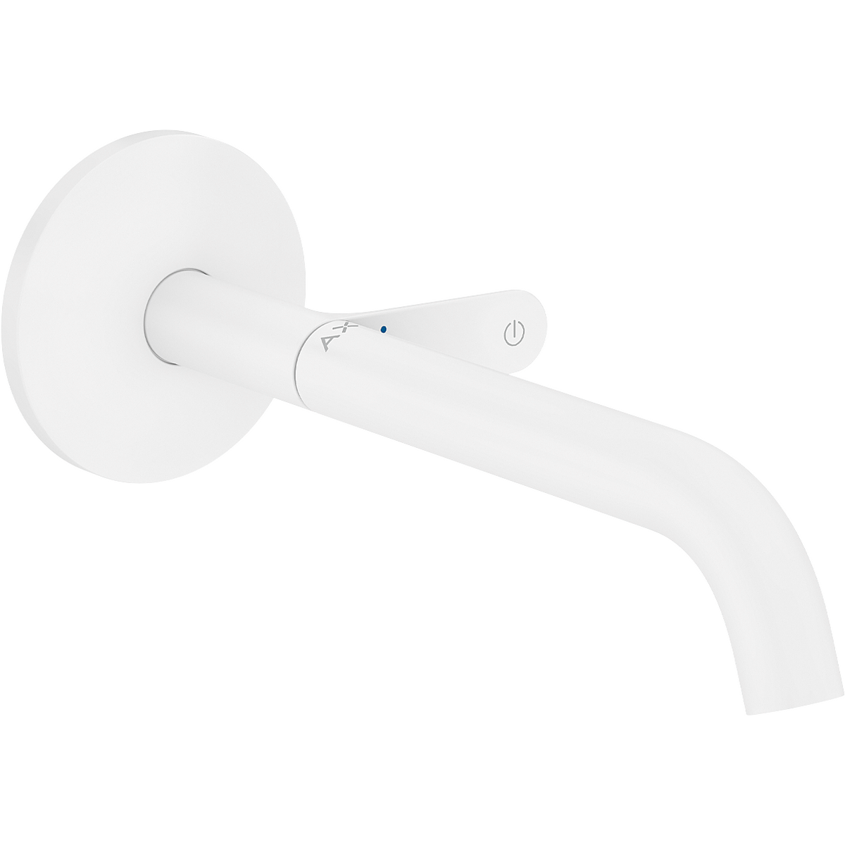 Axor One 1.2 GPM Single-Handle Select Push-Button On/Off Control Matte White Wall Mounted Faucet