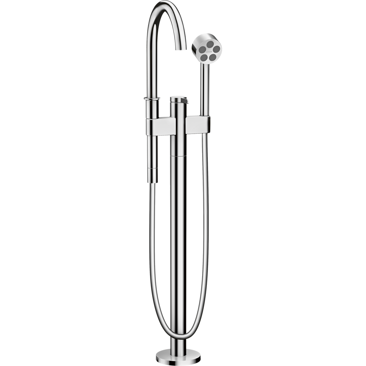 Axor One 1.75 GPM Freestanding Chrome Tub Filler Trim With Handshower