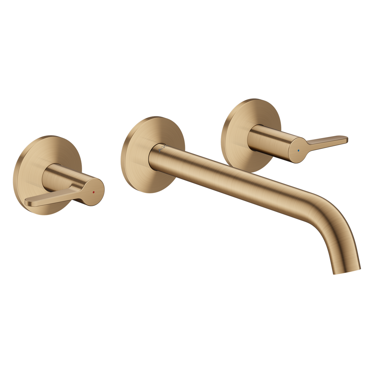Axor One 5.3 GPM Lever Handle Wall Mounted Brushed Bronze Tub Filler