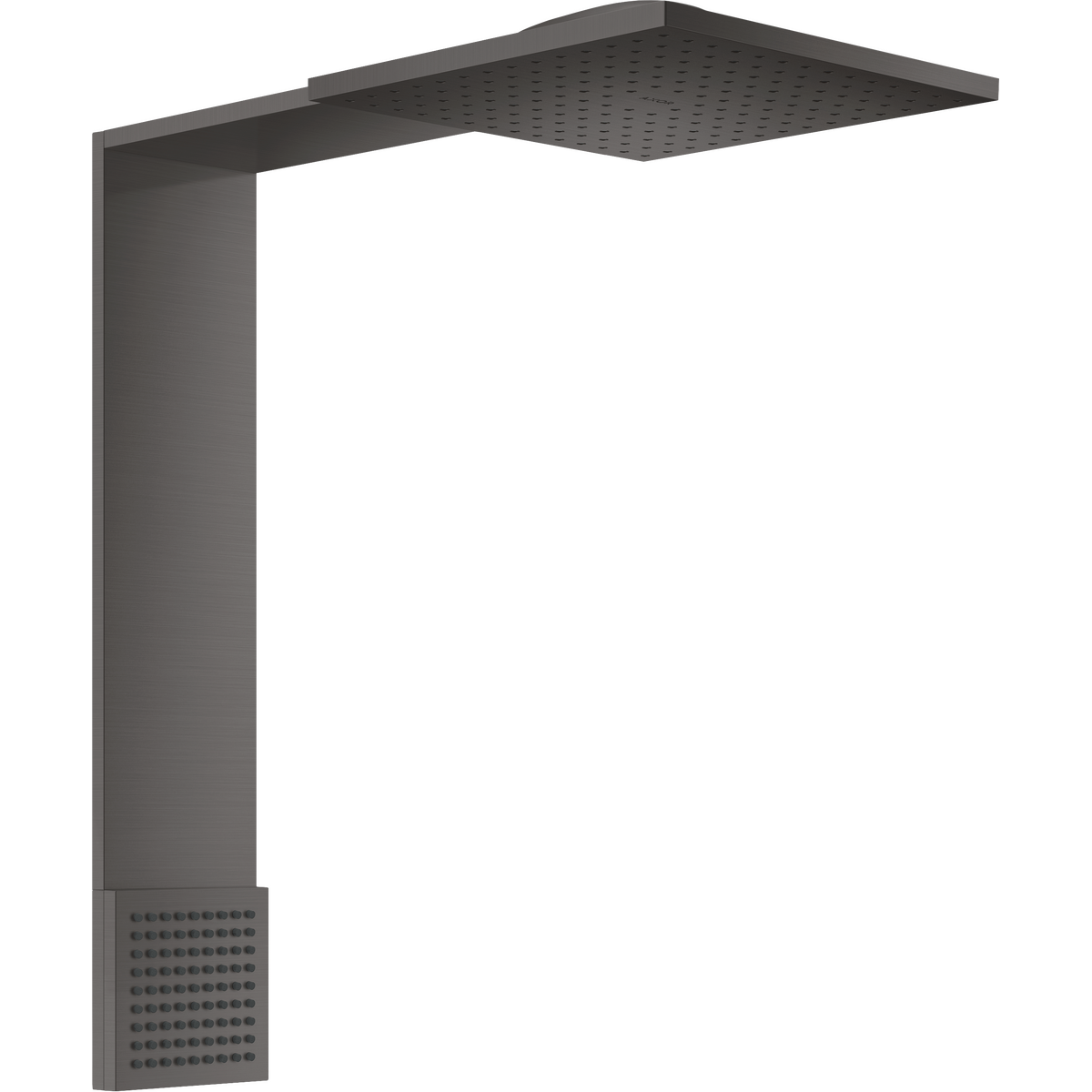 Axor ShowerComposition 2.5 GPM 2-Jet Overhead Shower 1-Jet Shoulder Shower Brushed Black Chrome Shower Module