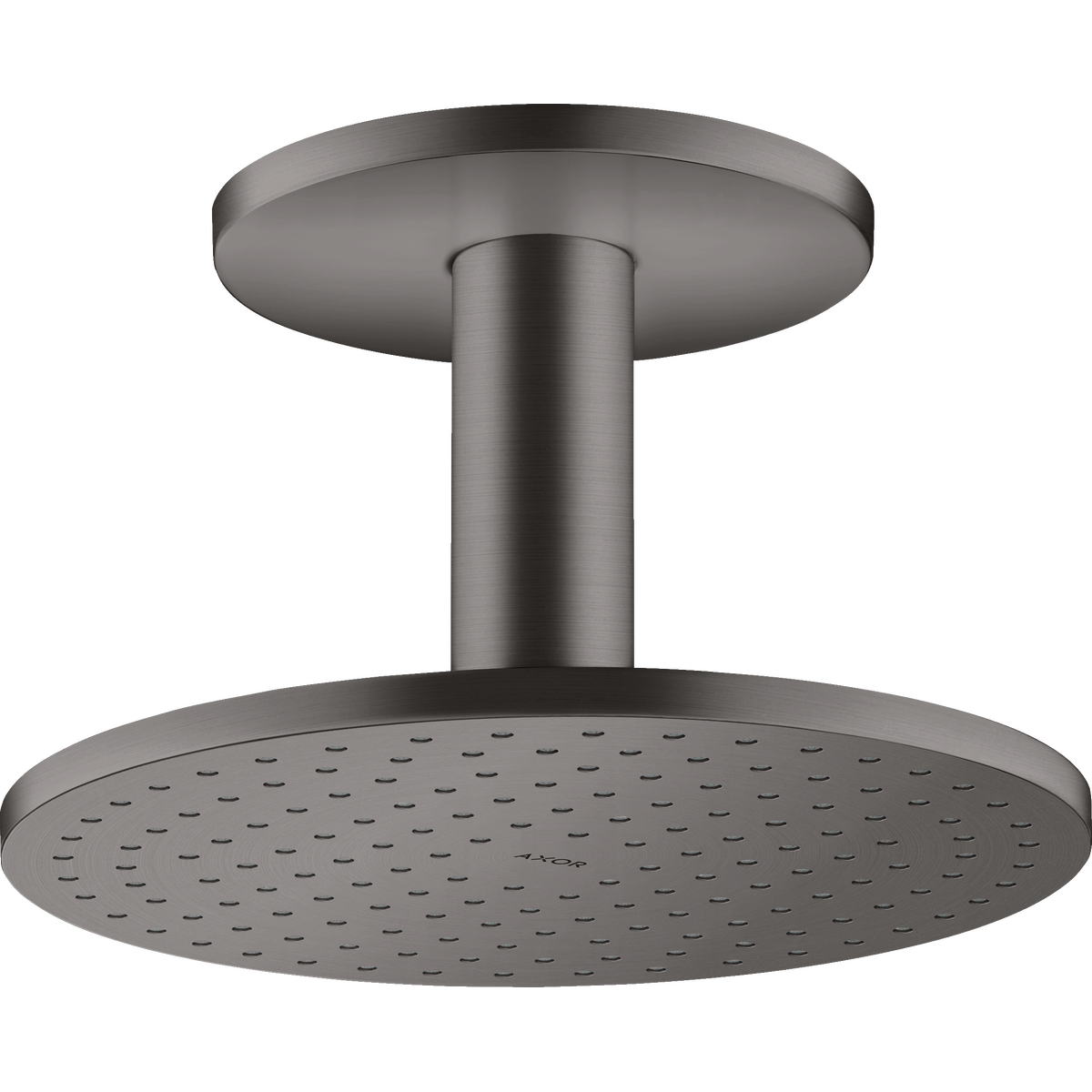 Axor ShowerSolutions 2.5 GPM 250 2-Jet Brushed Black Chrome Showerhead With Ceiling Connection