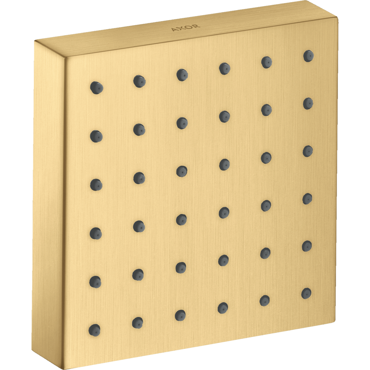 Axor ShowerSolutions 5" x 5" 1.5 GPM Square Brushed Gold Optic Bodyspray