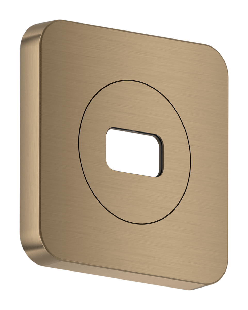 Axor ShowerSphere 120/120 Soft Square Brushed Bronze Escutcheon
