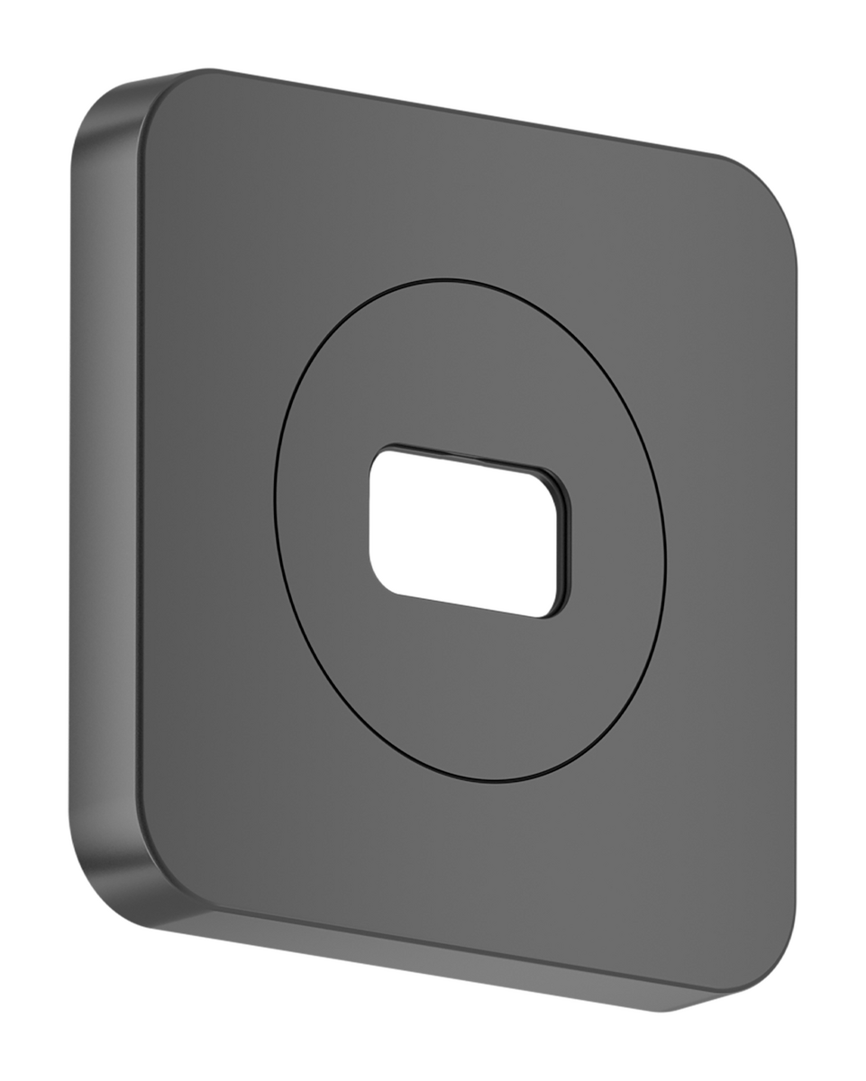 Axor ShowerSphere 120/120 Soft Square Polished Black Chrome Escutcheon