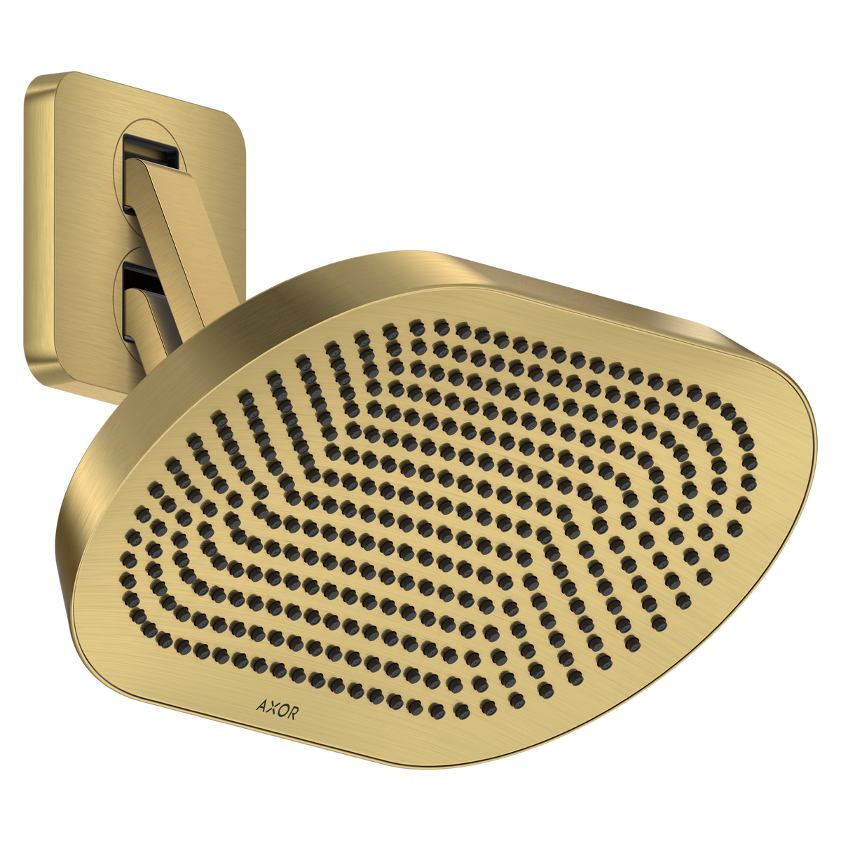 Axor ShowerSphere 1.75 GPM 370 2-Jet Brushed Gold Optic Showerhead With Adjustable Showerarm