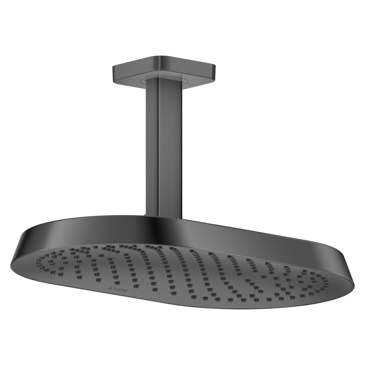 Axor ShowerSphere 2.5 GPM 370 1-Jet Ceiling Connection Polished Black Chrome Showerhead