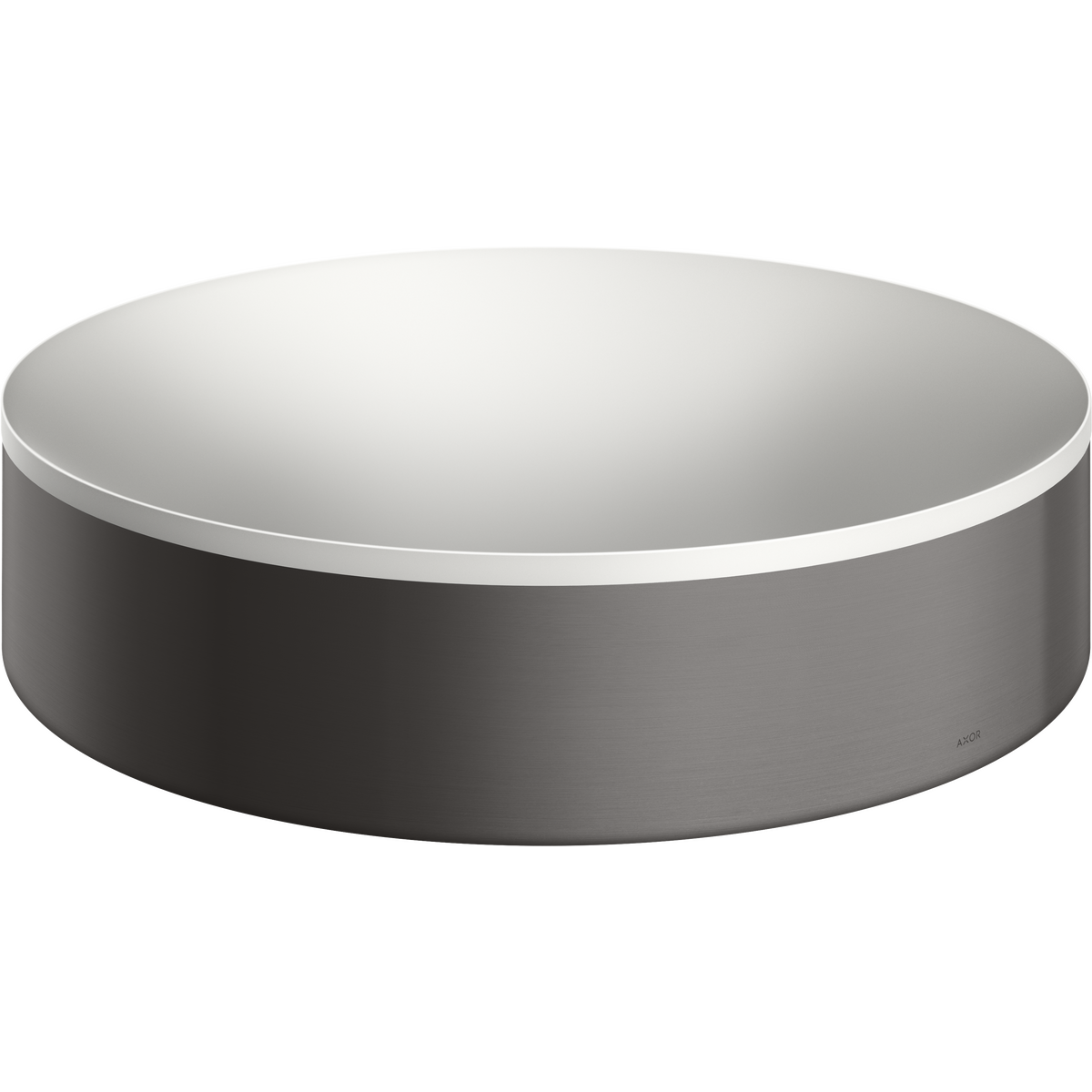 Axor Suite 15" Metal Brushed Black Chrome Round Sink Without Overflow