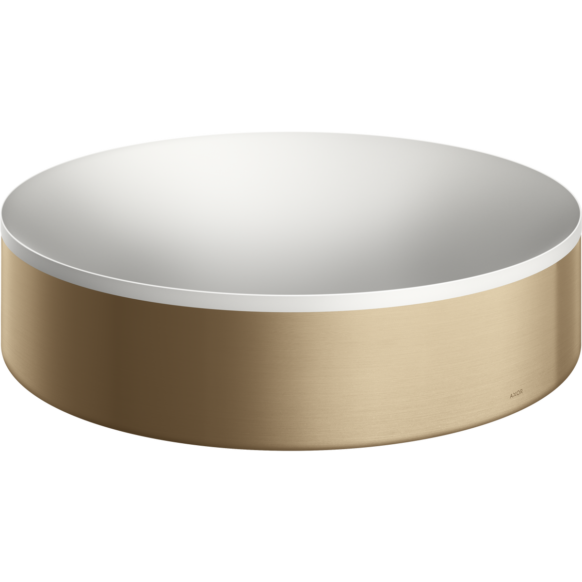 Axor Suite 15" Metal Brushed Bronze Round Sink Without Overflow