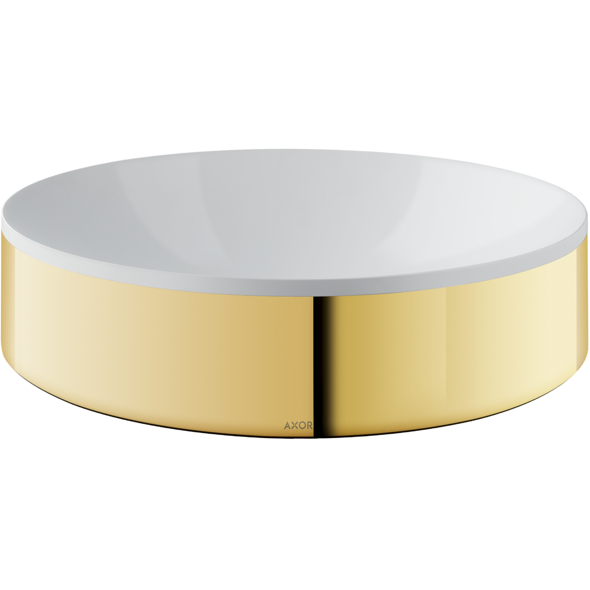 Axor Suite 15" Metal Polished Gold Optic Round Sink Without Overflow