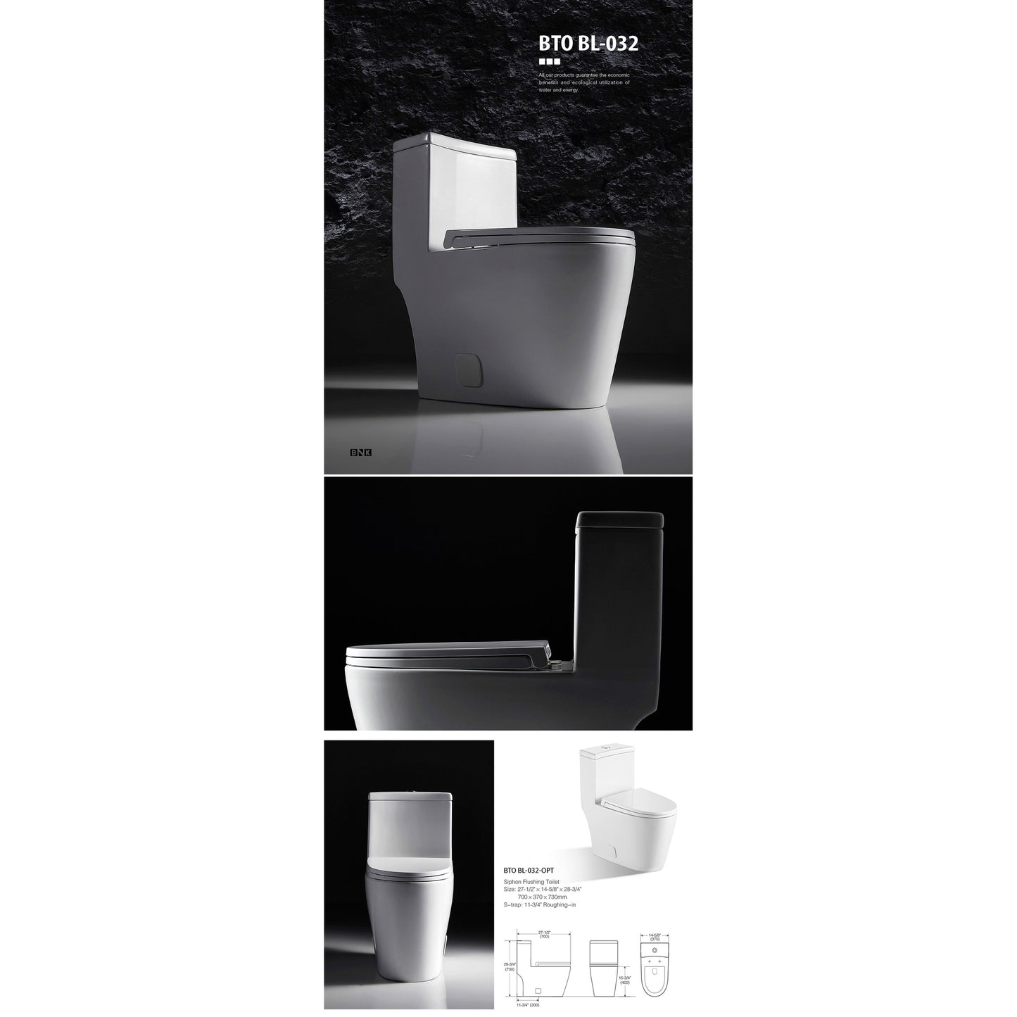 BNK BTO BL-032 Siphon Flushing Toilet