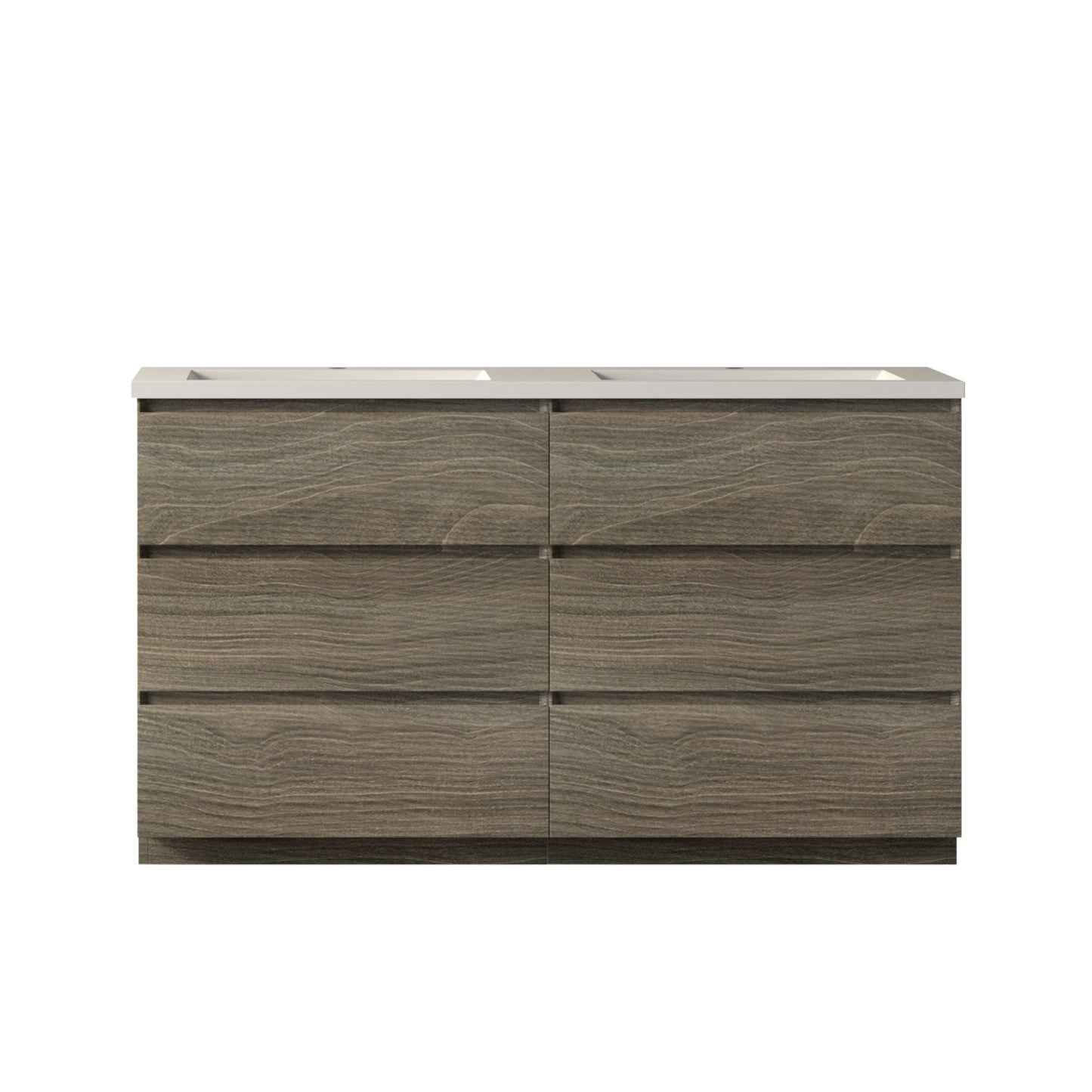 Bathlyn Cascade 60" Maple Grey Bathroom Vanity