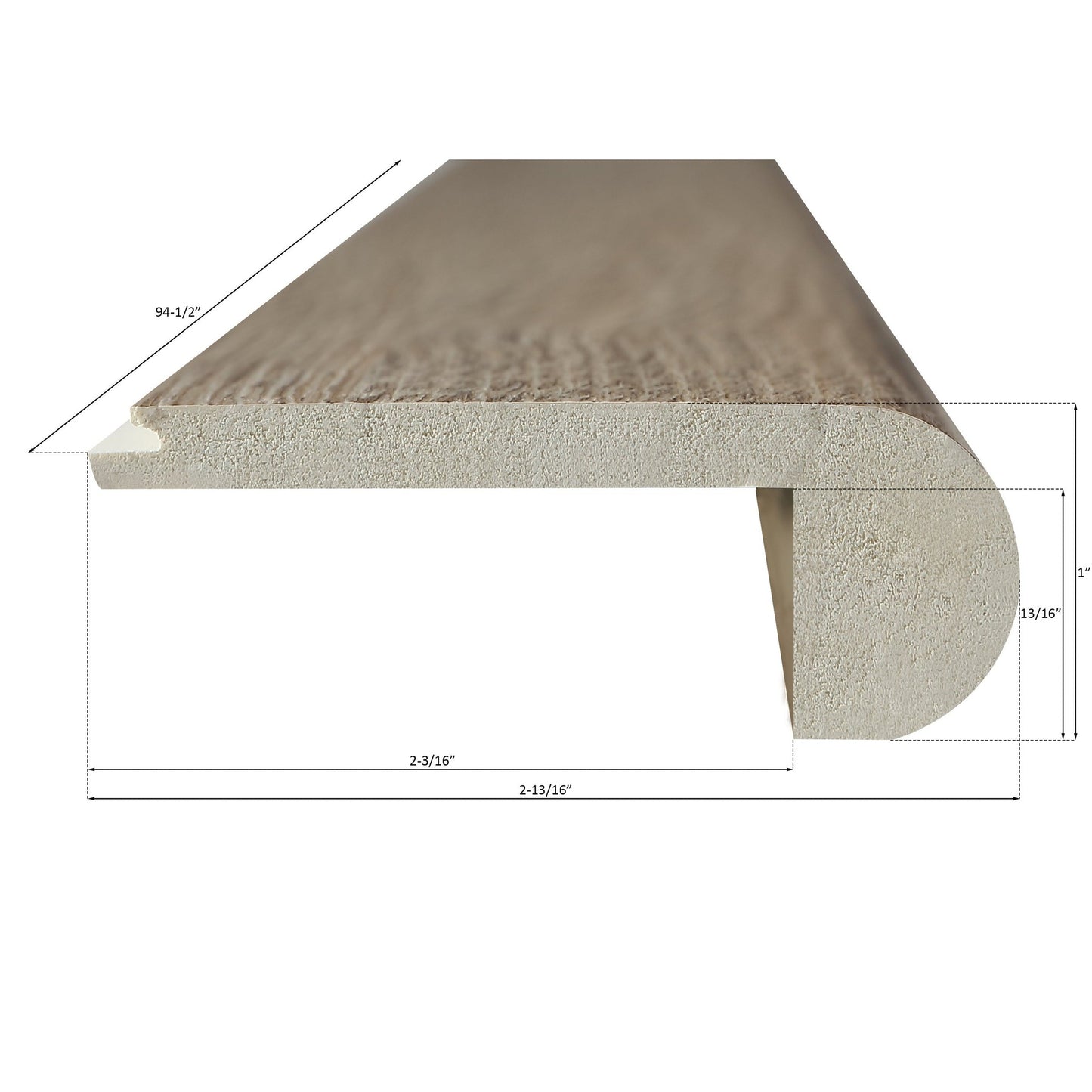 Bathlyn Garrett Collection Natural Oak Flush Stairnose Molding