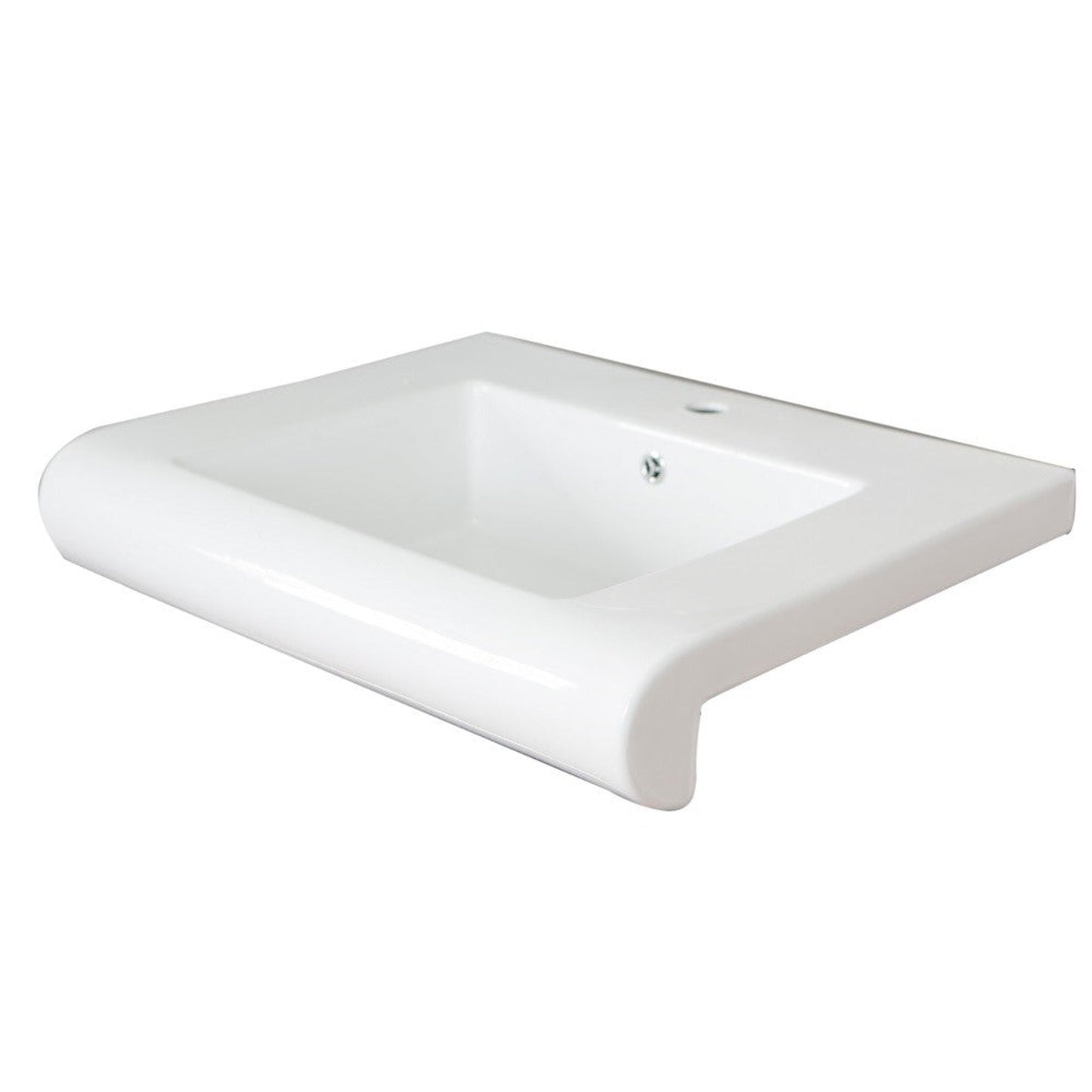 Bellaterra Home 28" 1-Door 1-Drawer Dark Espresso Freestanding Vanity Set With White Ceramic Integrated Sink and White Ceramic Top