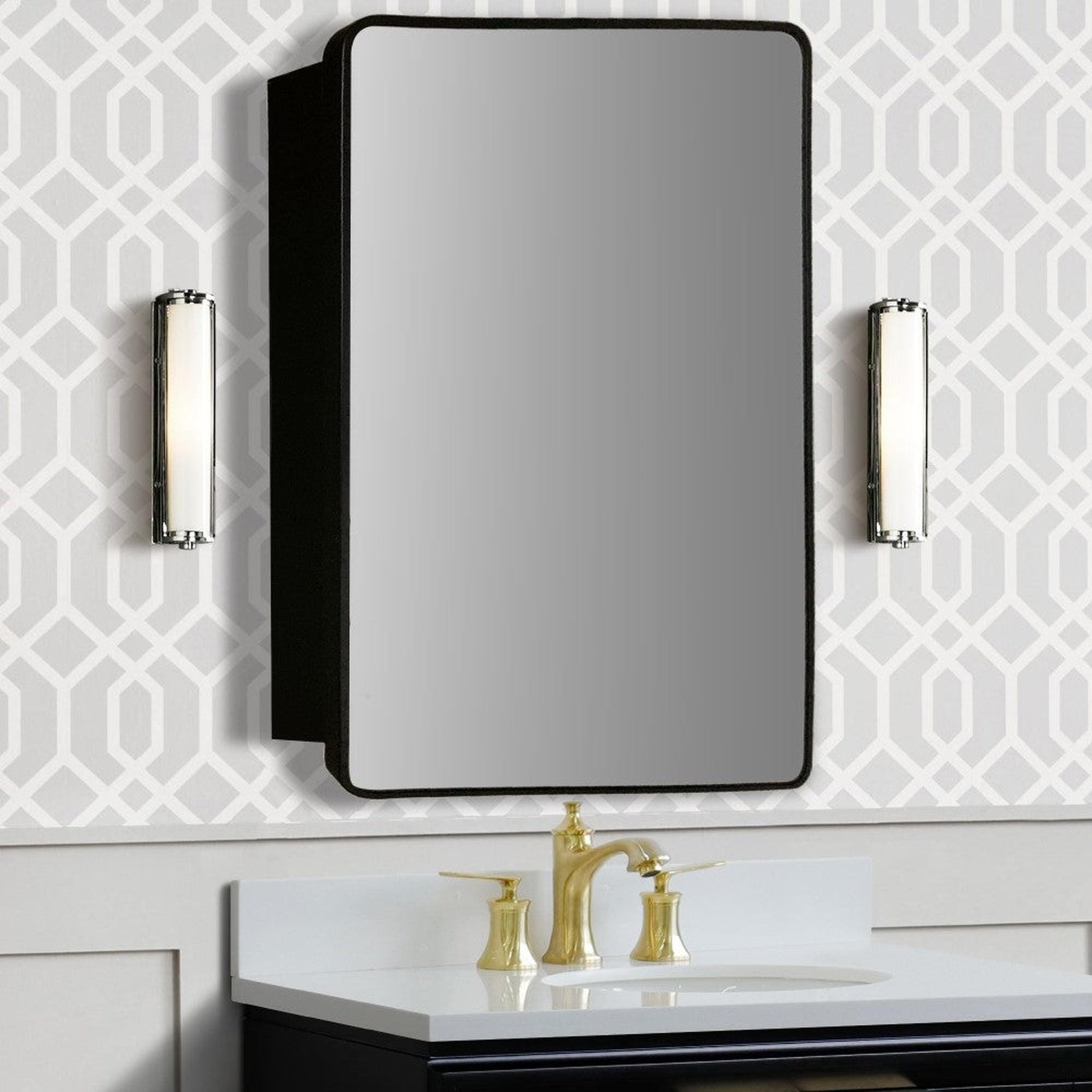 Better Homes & Gardens Satin Nickel Aluminum Frame Wall Mount Mirror Medicine  Cabinet 