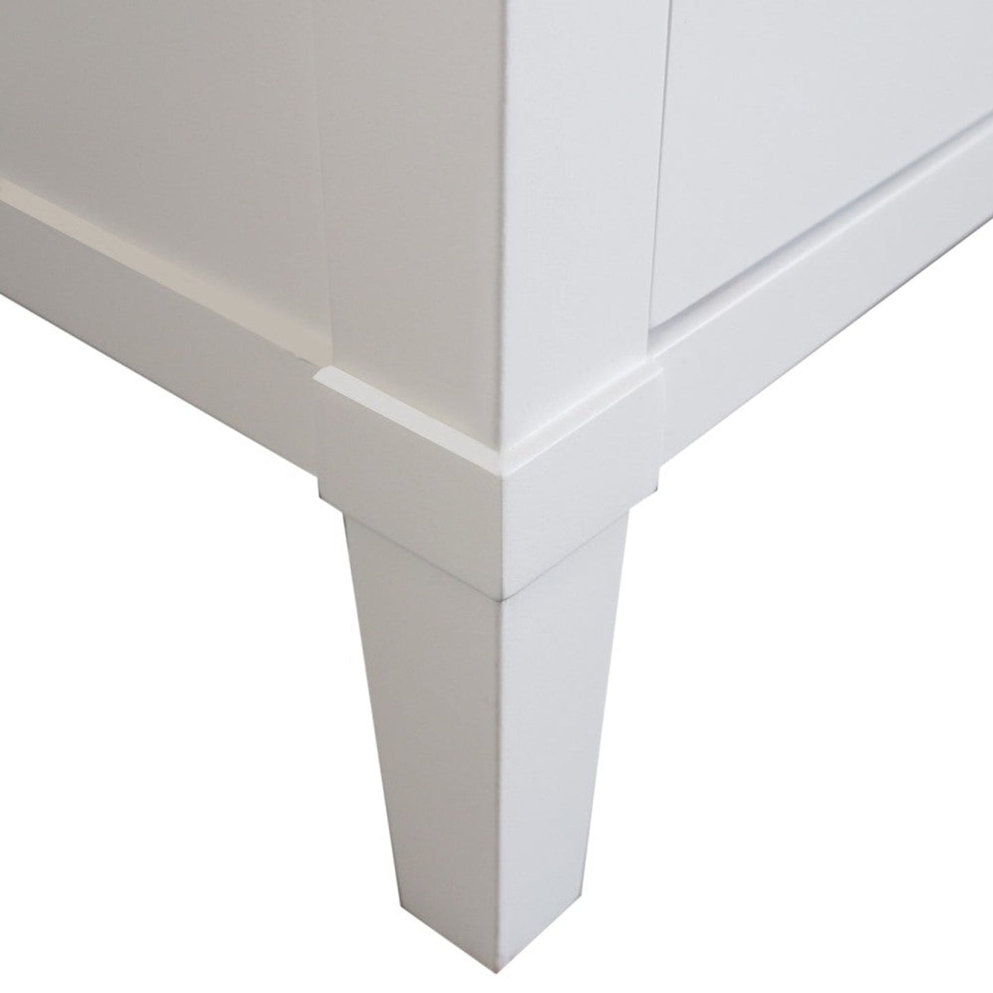 Bellaterra Home 30" 2-Door 1-Drawer White Freestanding Vanity Set With Ceramic Undermount Oval Sink and White Carrara Marble Top