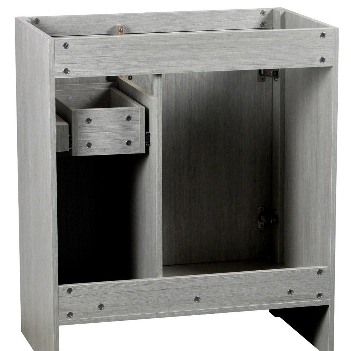 Bellaterra Home 31" 2-Door 1-Drawer Gray Pine Freestanding Vanity Set With Ceramic Undermount Sink and White Quartz Top