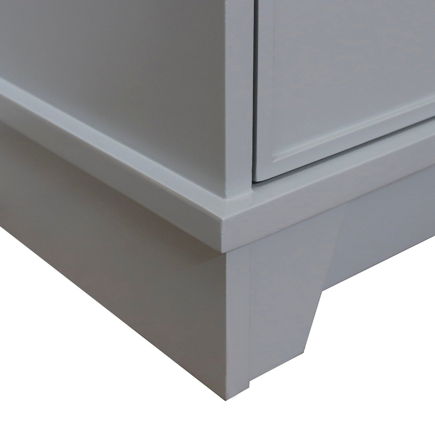 Bellaterra Home 39" 2-Door 6-Drawer Gray Freestanding Vanity Set With Concrete Integrated Sink and Black Concrete Top, and Black Hardware