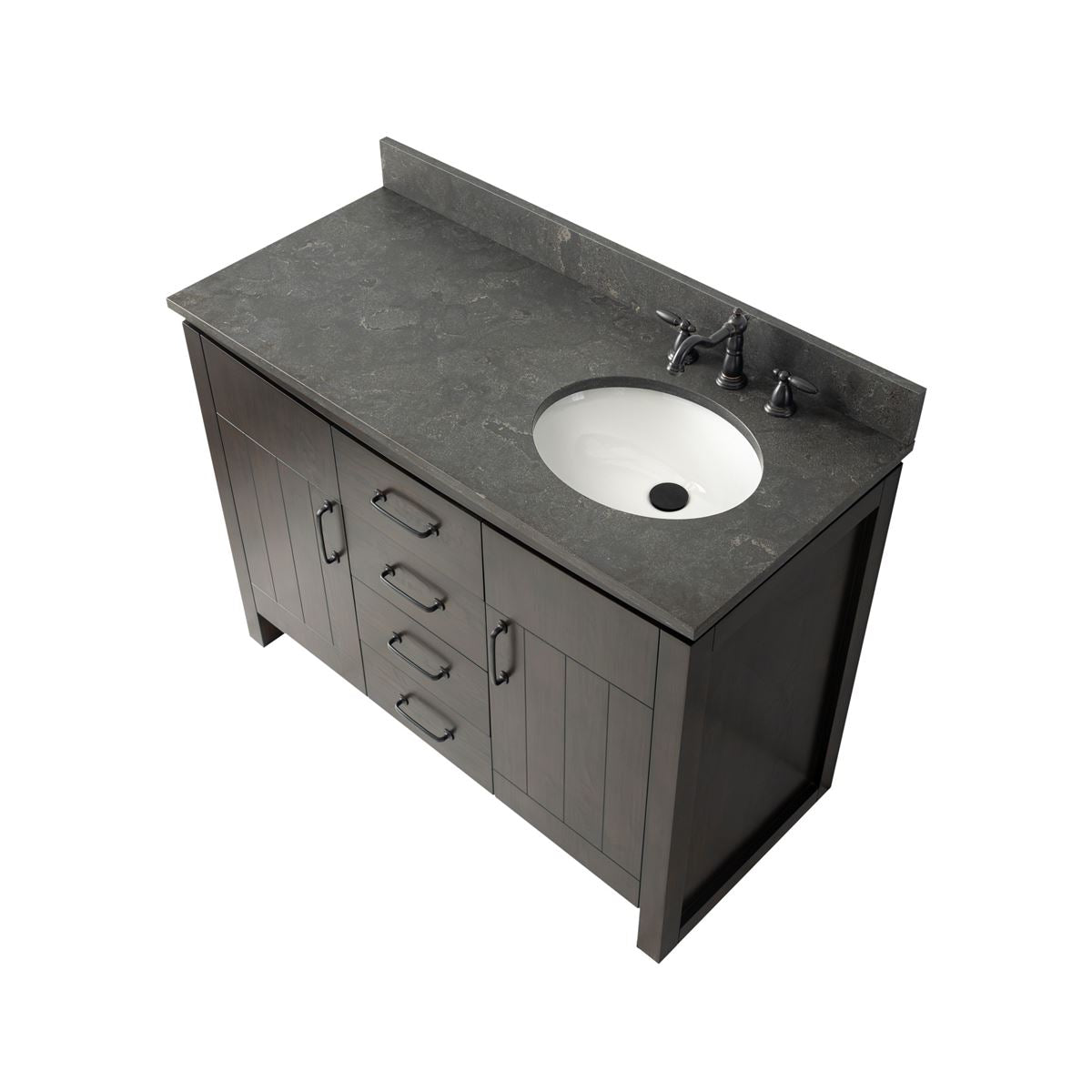 Bellaterra Home 6001R-48-DW-BLS 48" Natural Fir Wood Veneer Single Sink Vanity