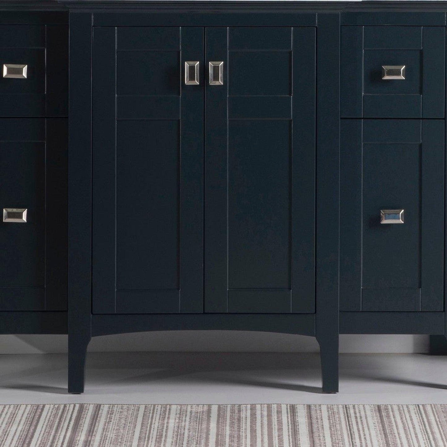 Bellaterra Home Milani 48" 2-Door 6-Drawer Dark Gray Freestanding Vanity Base